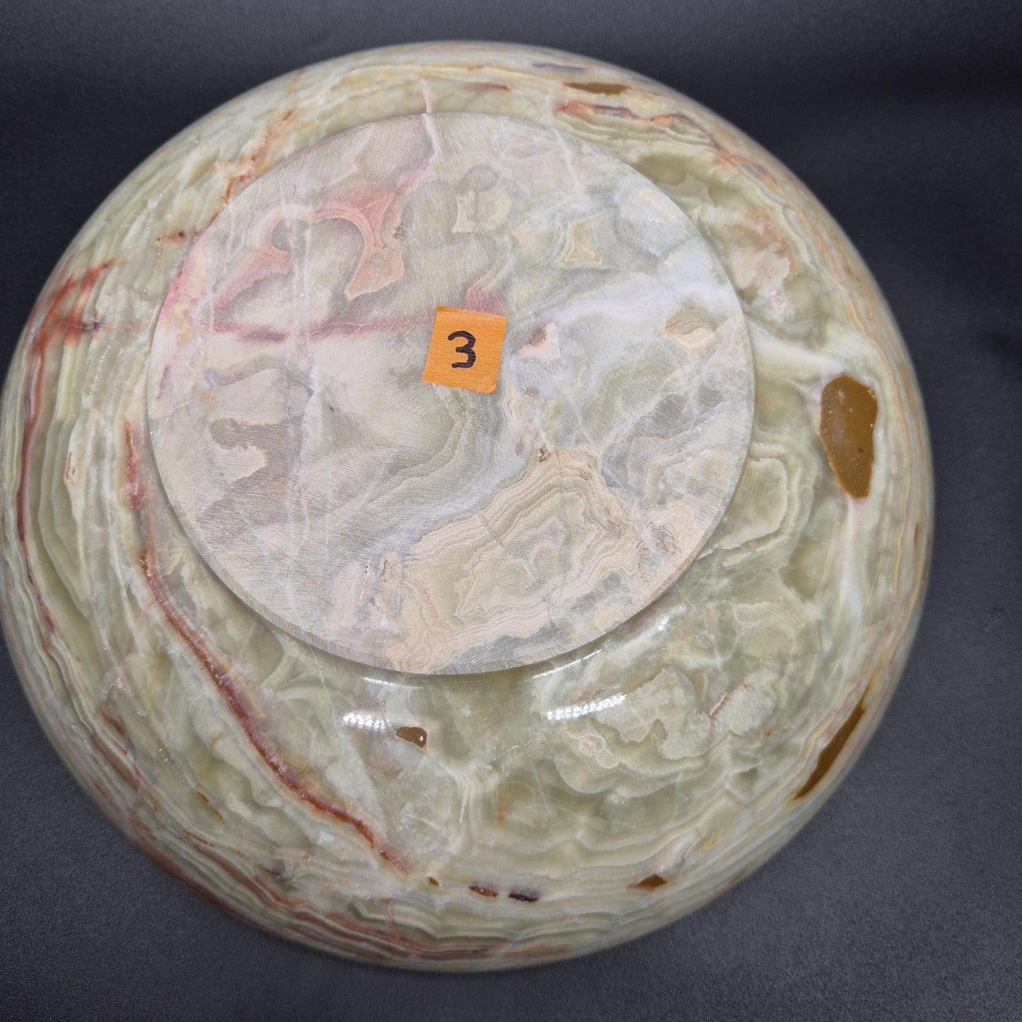 12 inch Polished Green Onyx Bowl | Natural Stone Decorative Bowl | Green Onyx Crystal Dish | 5.25 lbs Crystal Hoarder
