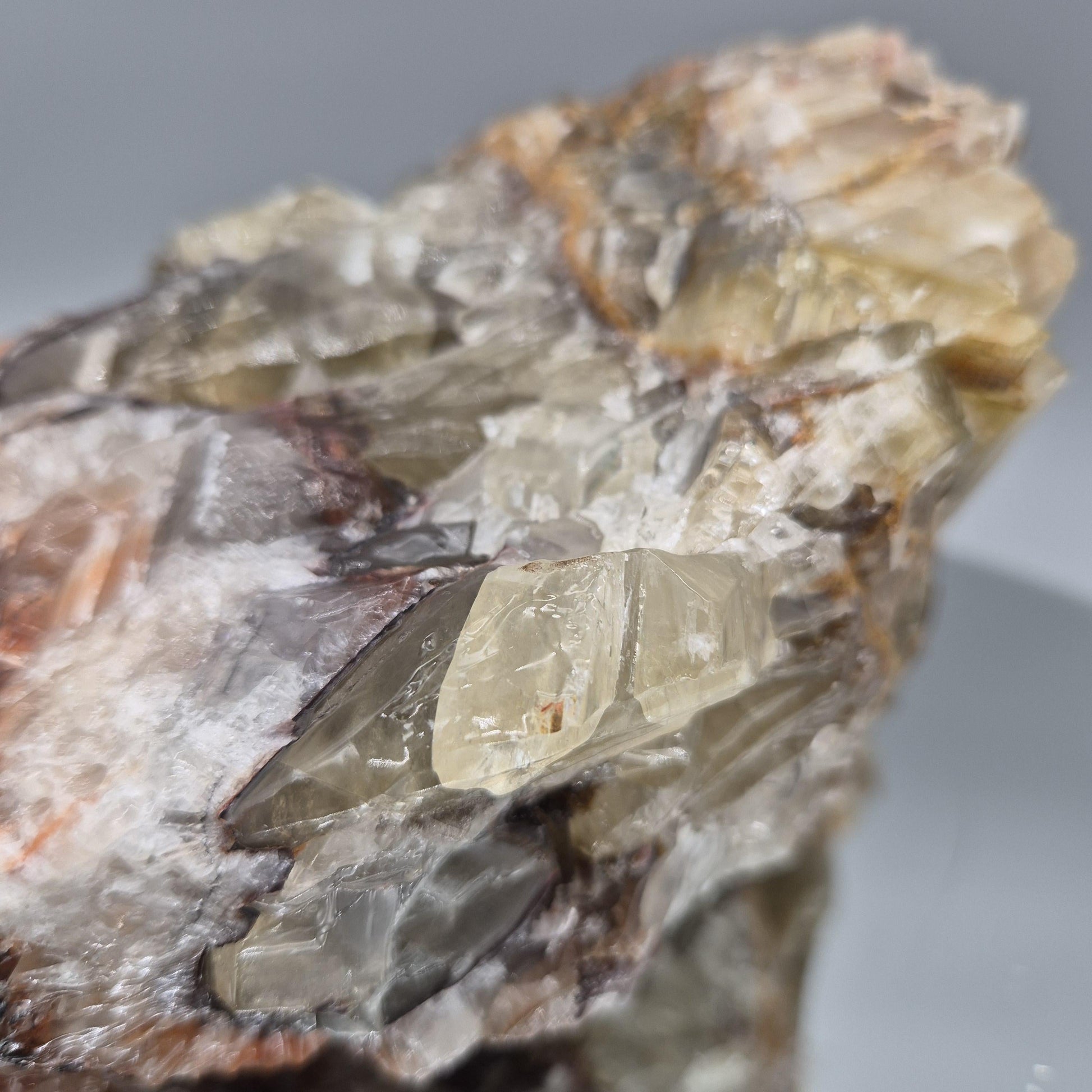 AAA+ Tri-Color Rainbow Banded Calcite Cluster - 7in, 3.6 lbs - Chihuahua Mexico Calcite, Natural Mineral Display Specimen Crystal Hoarder