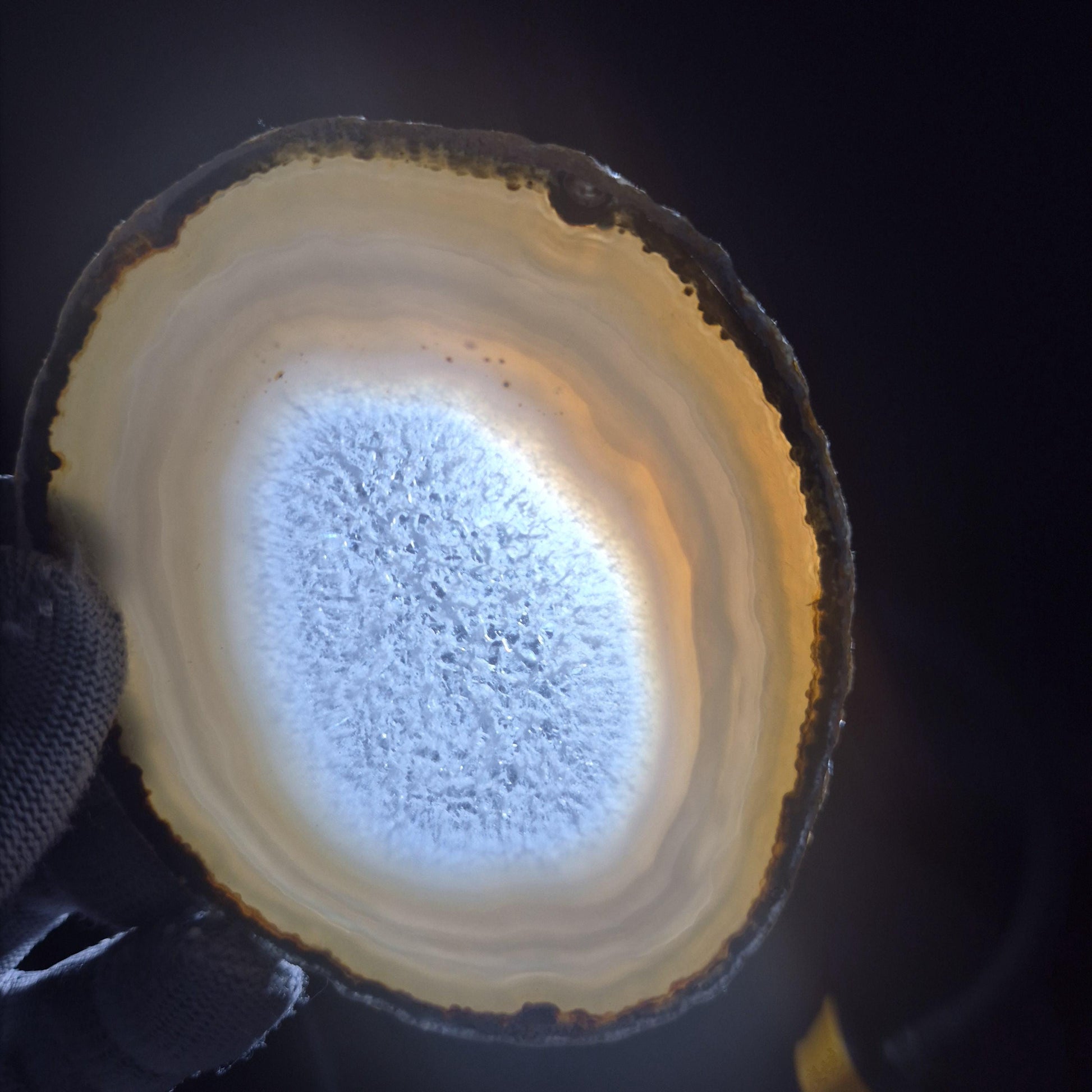 Set of 10 Translucent Agate Slices - 4in Round | One Amethyst Druzy | Natural Quartz | 2.45 lbs Crystal Hoarder