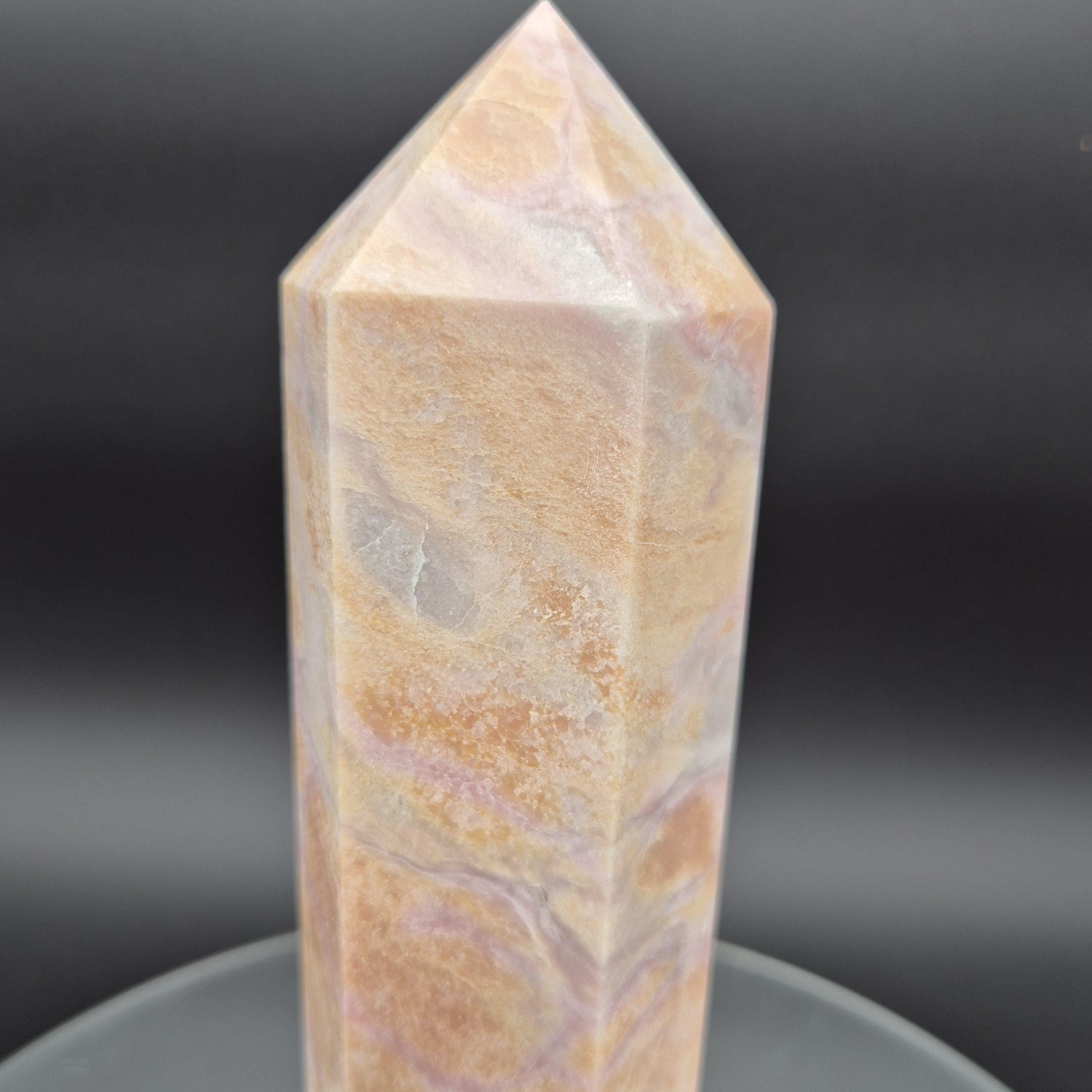 AAA+ Pink Opal Tower - 9 x 2.5in, 3.35 lbs - Rare Pastel Colors, Healing Crystal Decor, Meditation, Energy Grid Crystal Hoarder