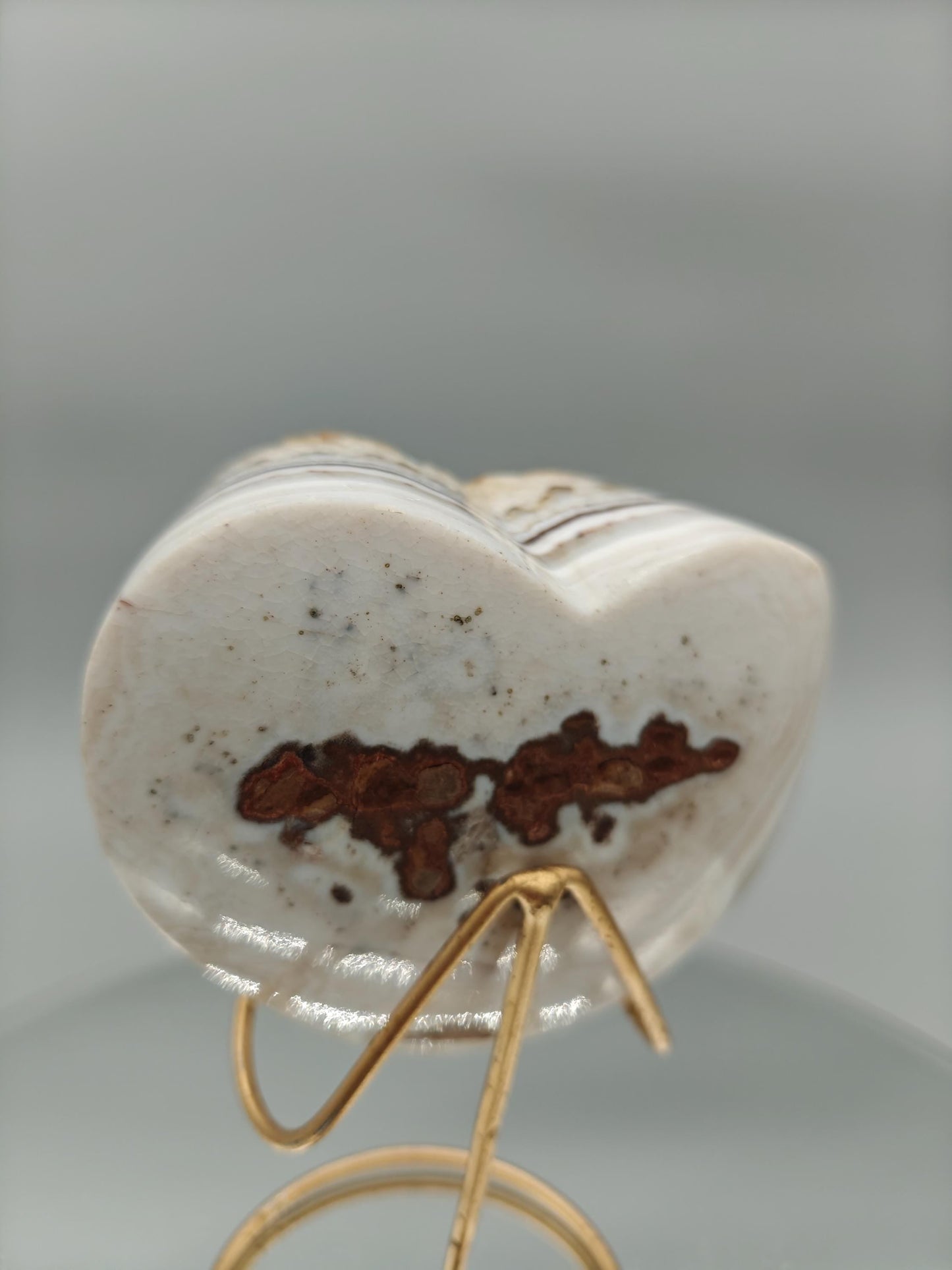 Super Rare Citrine Heart | Heat Treated Uruguay Amethyst | Gorgeous Banded Pattern | Fully Polished Crystal Crystal Hoarder
