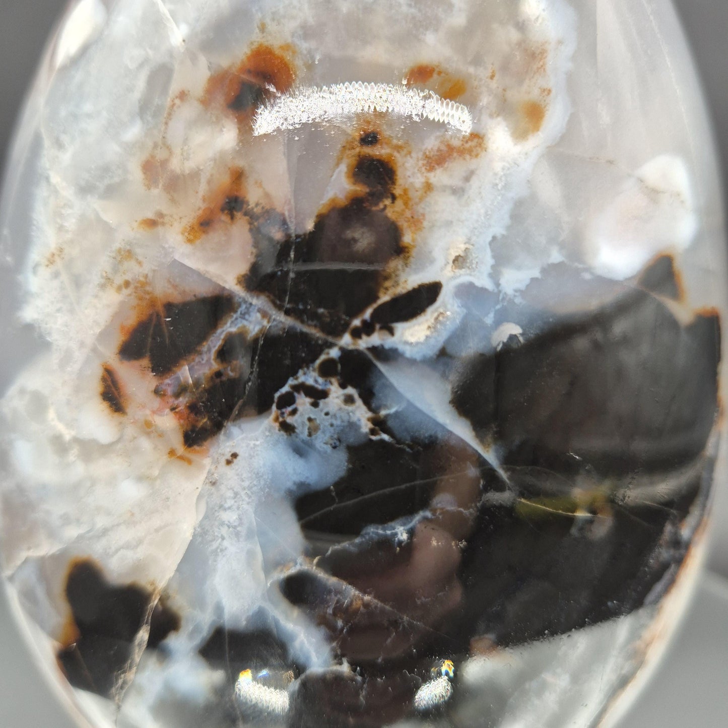 6.5 x 4.5 in Huge Ocean Jasper Egg - 7.04 lbs - Rare Purple & Green Stripes - Collector Grade Natural Stone Specimen Crystal Hoarder