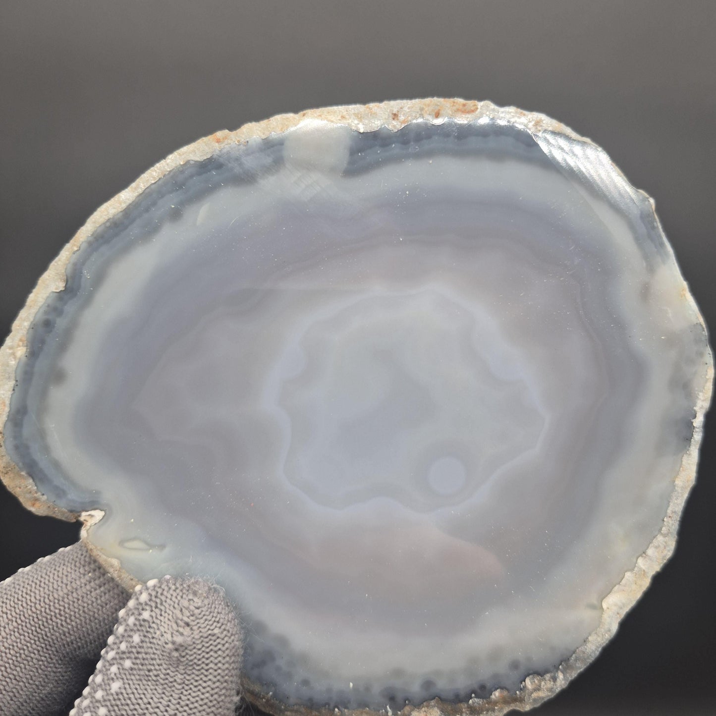 Natural Agate Slices - Set of 3 | 5.5in & 6in Large Translucent Quartz | Polished Crystal Decor | 1.33 lbs Crystal Hoarder