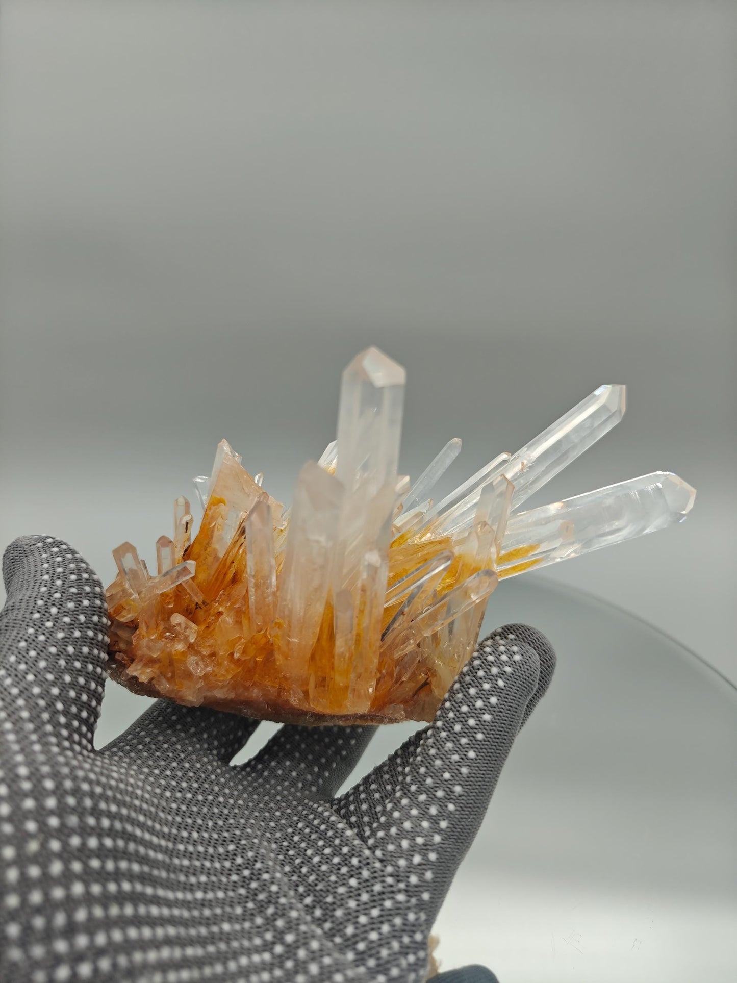 AAA+ Blue Smoke Golden Healer Lemurian Needle Cluster - Milton Mine, Colombia - 5 x 5in - 13.1 oz - Rare Crystal Specimen Crystal Hoarder