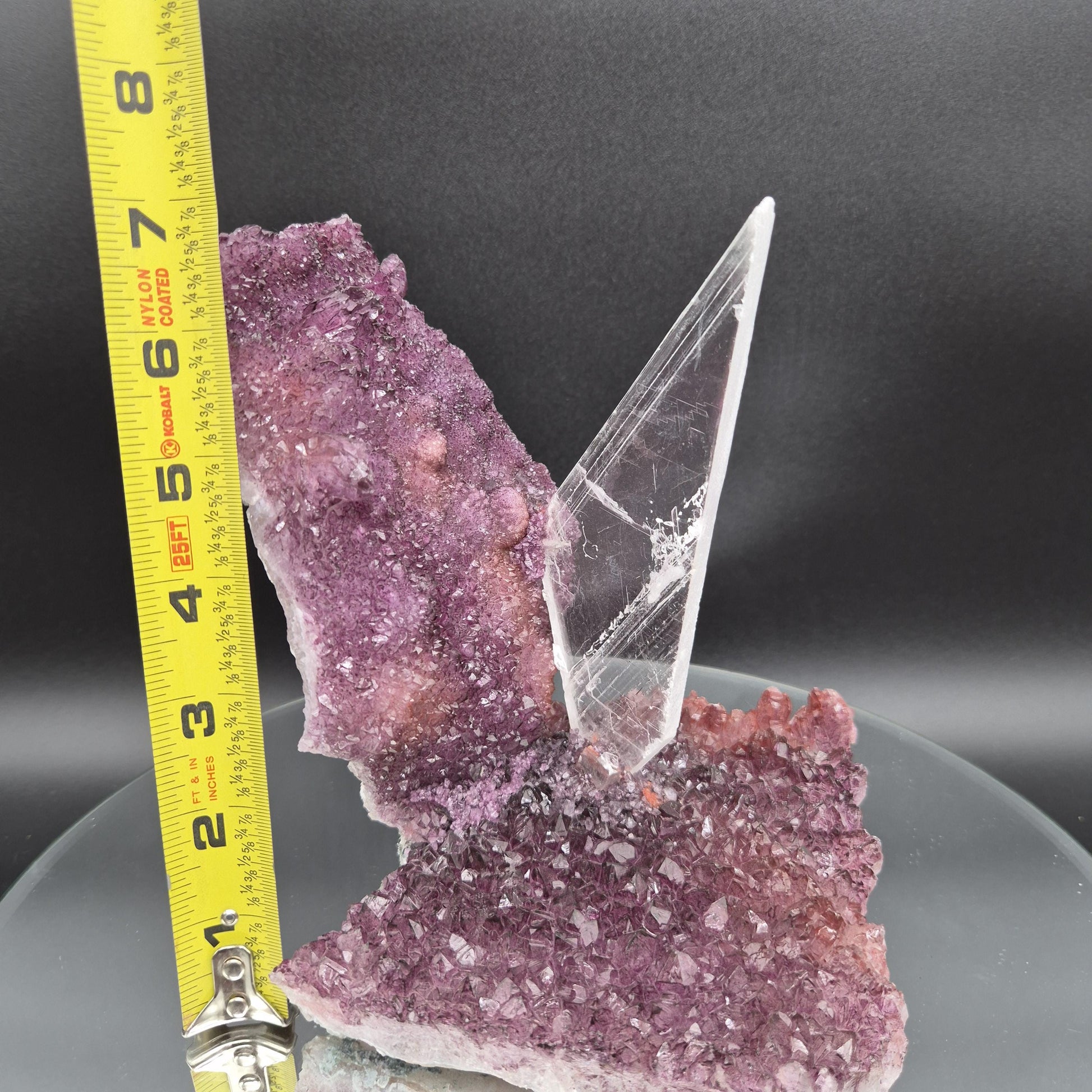AAA+ Zeolite Amethyst Selenite Sculpture 7x7 | 2.5 lbs Crystal Cluster | Rare Mineral Specimen | Natural Home Decor | Healing Crystals Crystal Hoarder