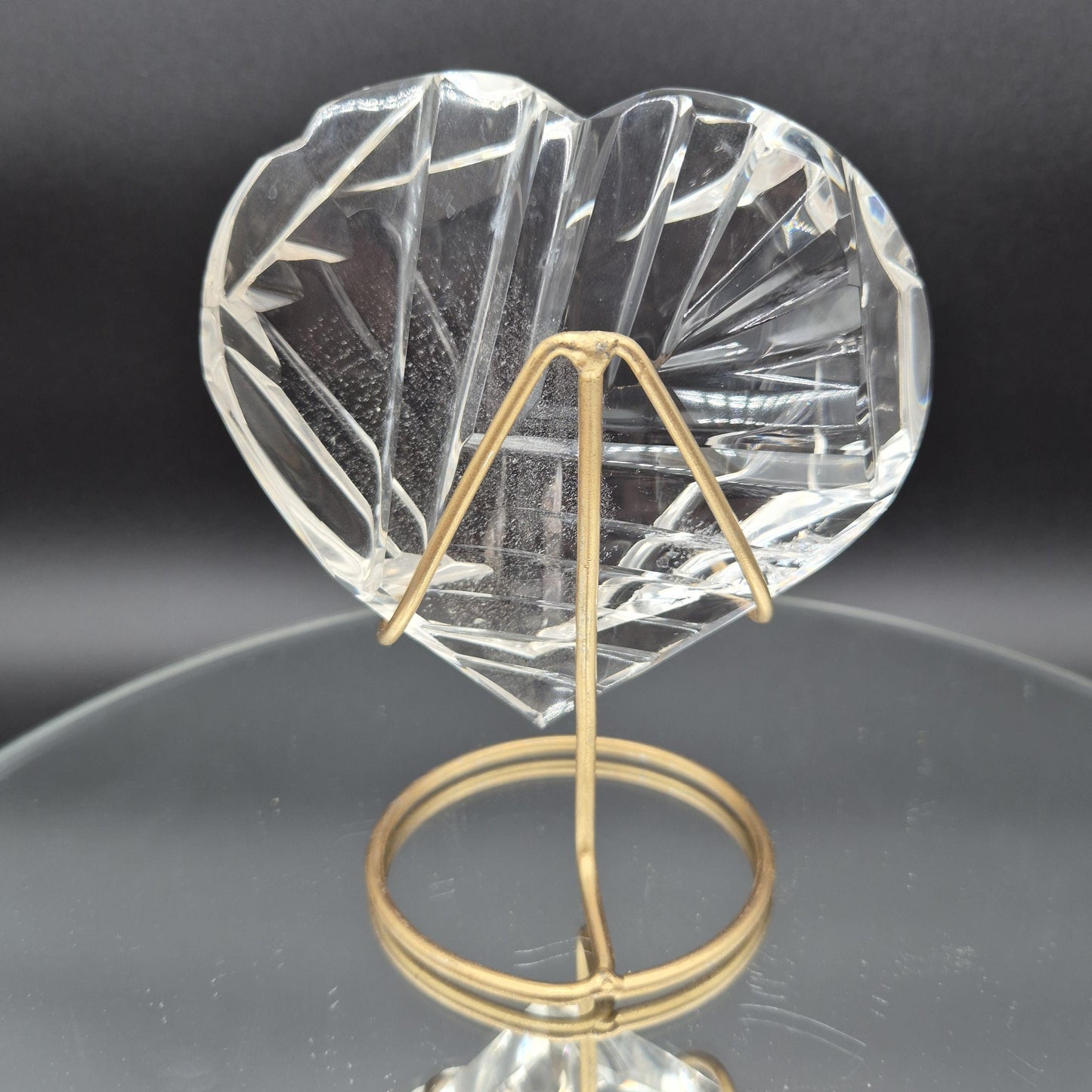 AAA+ Water Clear Quartz Faceted Heart - Hand Carved Brazil - 1.23 lbs - 5.5 x 4.5in - Rare One of a Kind Crystal Crystal Hoarder