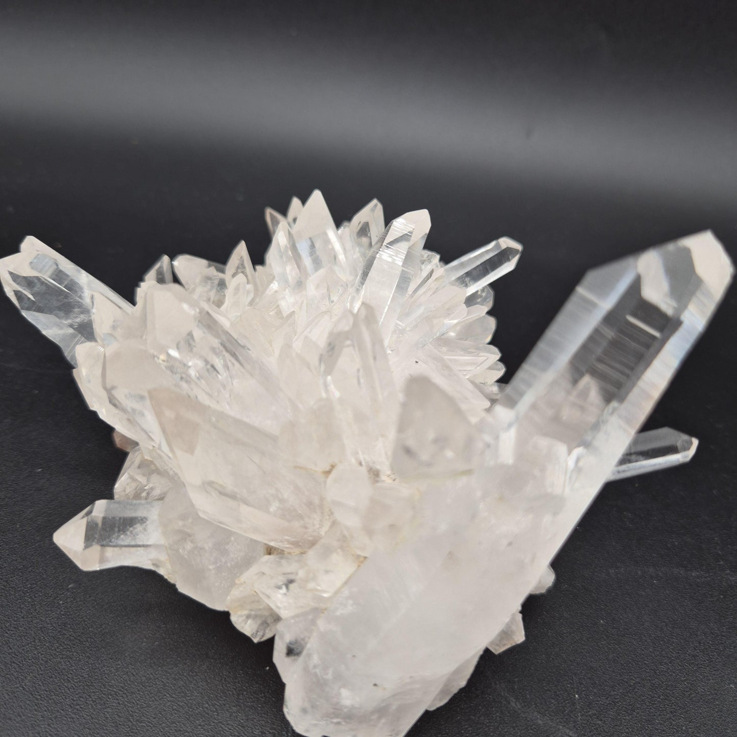 AAA+ Rare Water Clear Light Pink Lemurian Quartz Cluster Colombia 6x5x3.5 2.08 lbs Crystal Hoarder