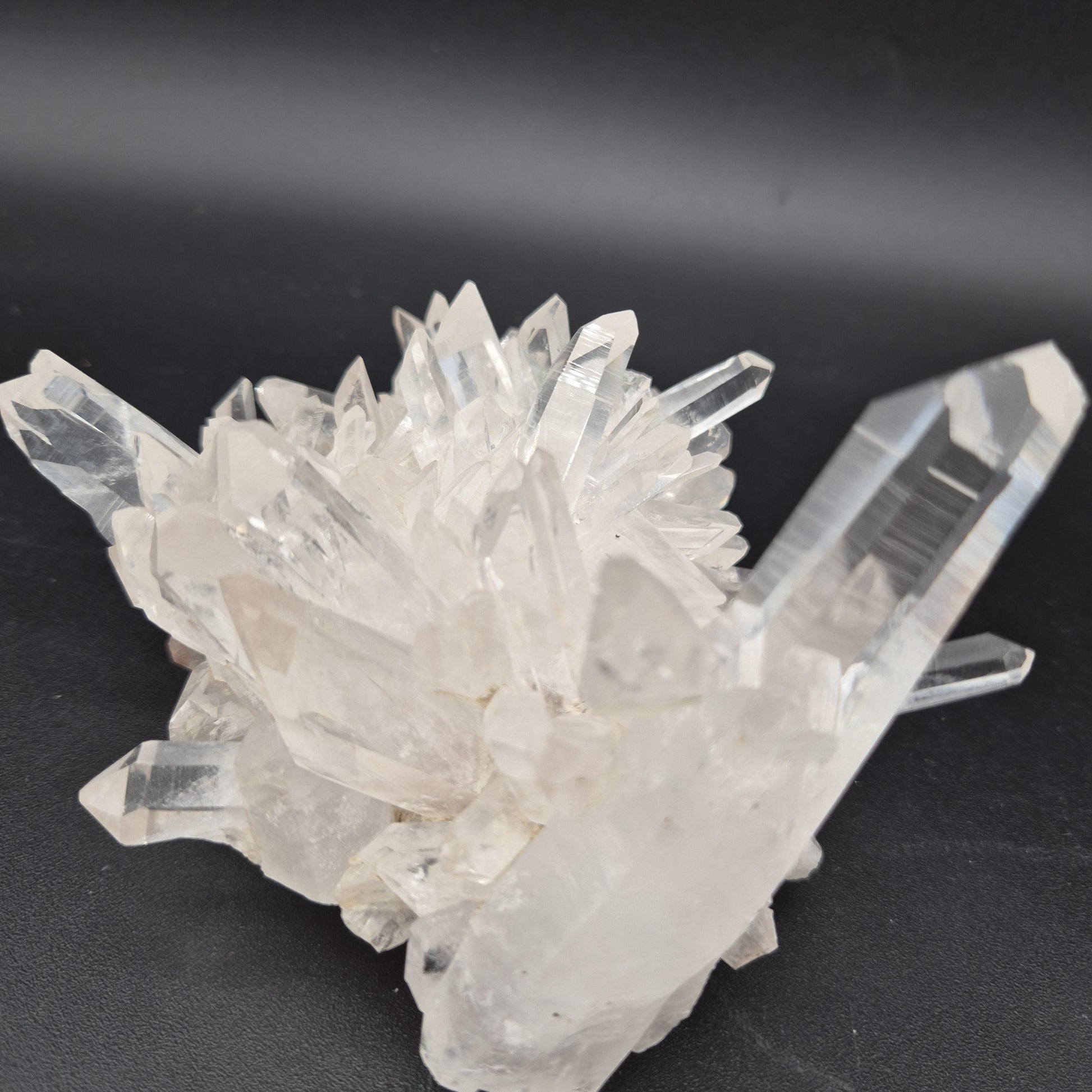 AAA+ Rare Water Clear Light Pink Lemurian Quartz Cluster Colombia 6x5x3.5 2.08 lbs Crystal Hoarder