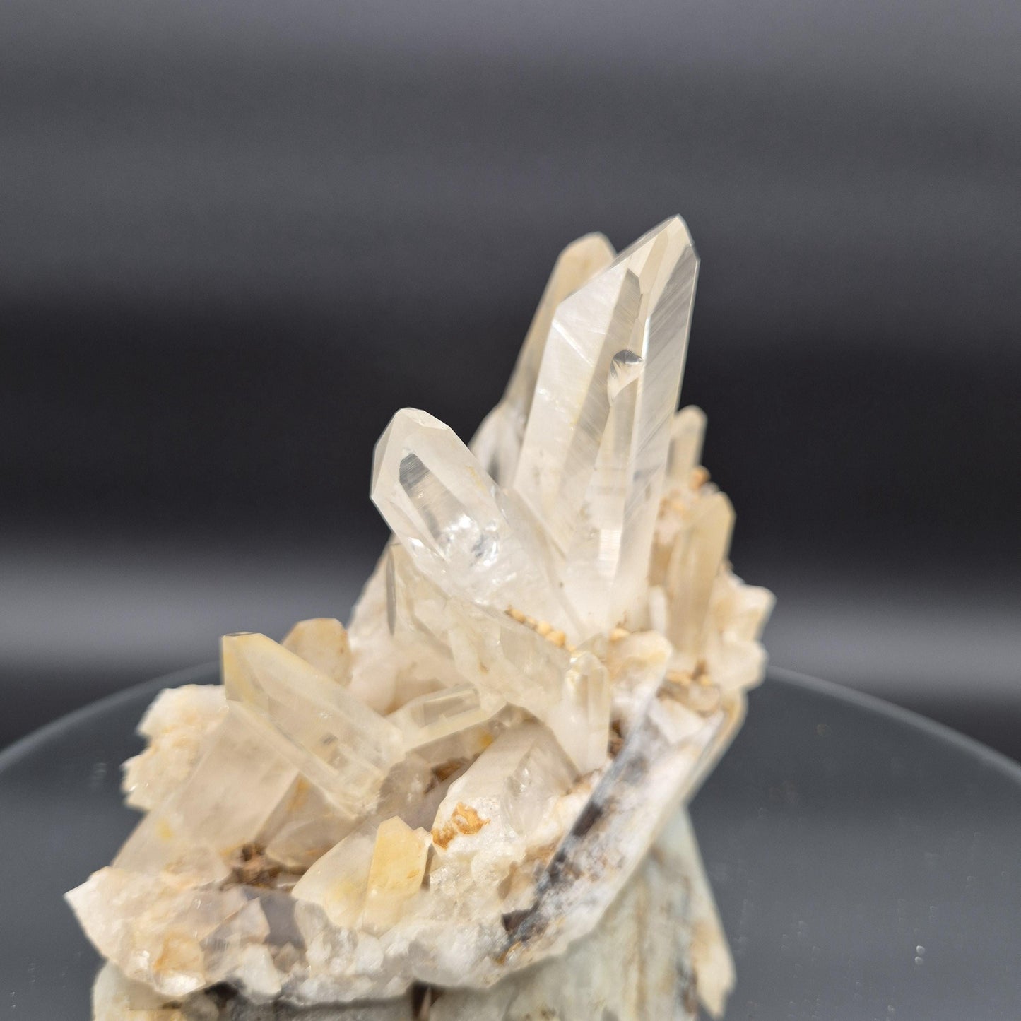 Huge Golden Healer Clear Lemurian Quartz Cluster with Rare Calcite Balls - 5 lb, 8 x 5in Crystal Hoarder