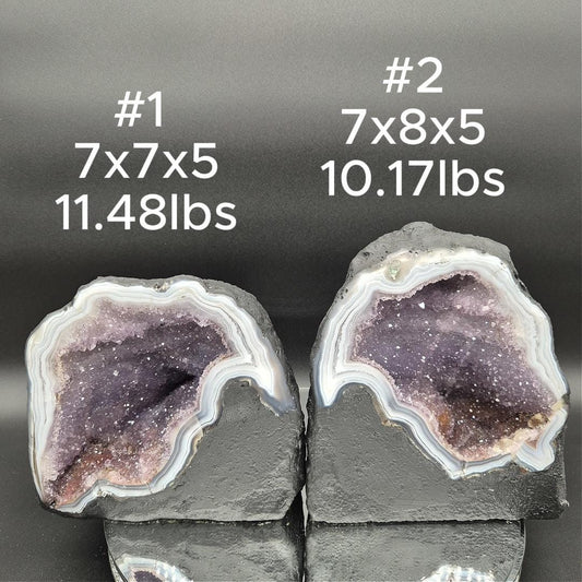 AAA+ Deep Galaxy Amethyst Cathedral Blue Banded Agate Brazil Choose Your Piece 11.48 lbs or 10.17 lbs Crystal Hoarder