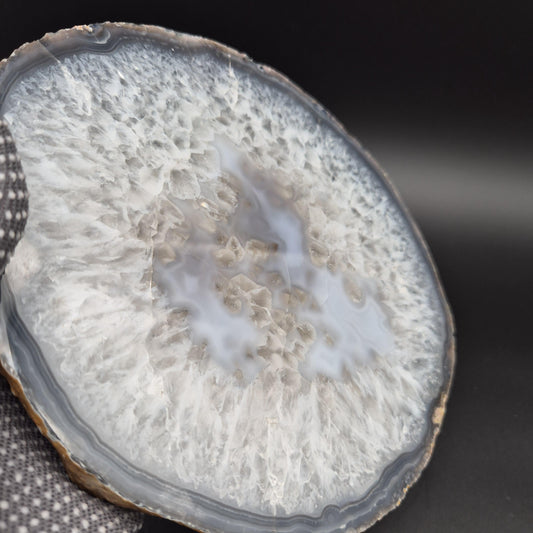 Quartz with Blue Agate Slab from Brazil 2.8 lbs Crystal Hoarder Crystal Hoarder