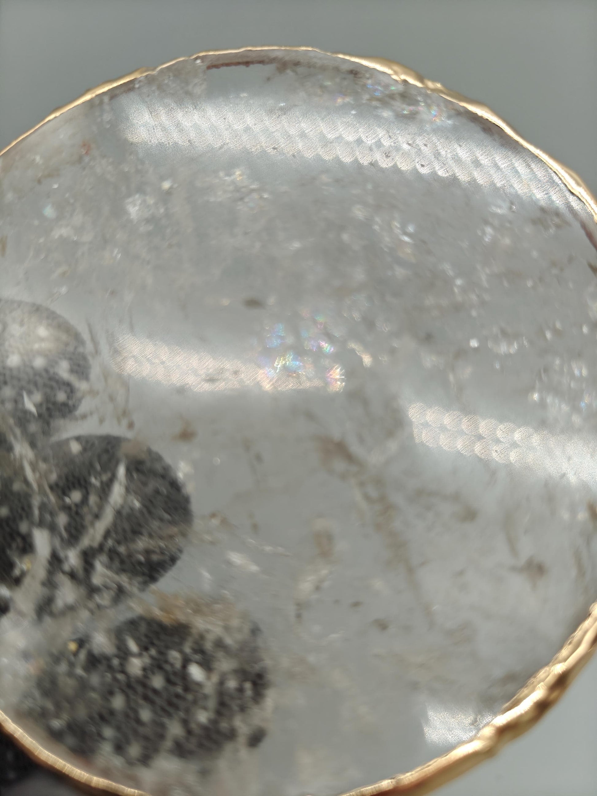 Water Clear Quartz Coasters with Natural Rainbows | Set of 4 | 5.1-5.6 oz Each | Crystal Home Décor Crystal Hoarder