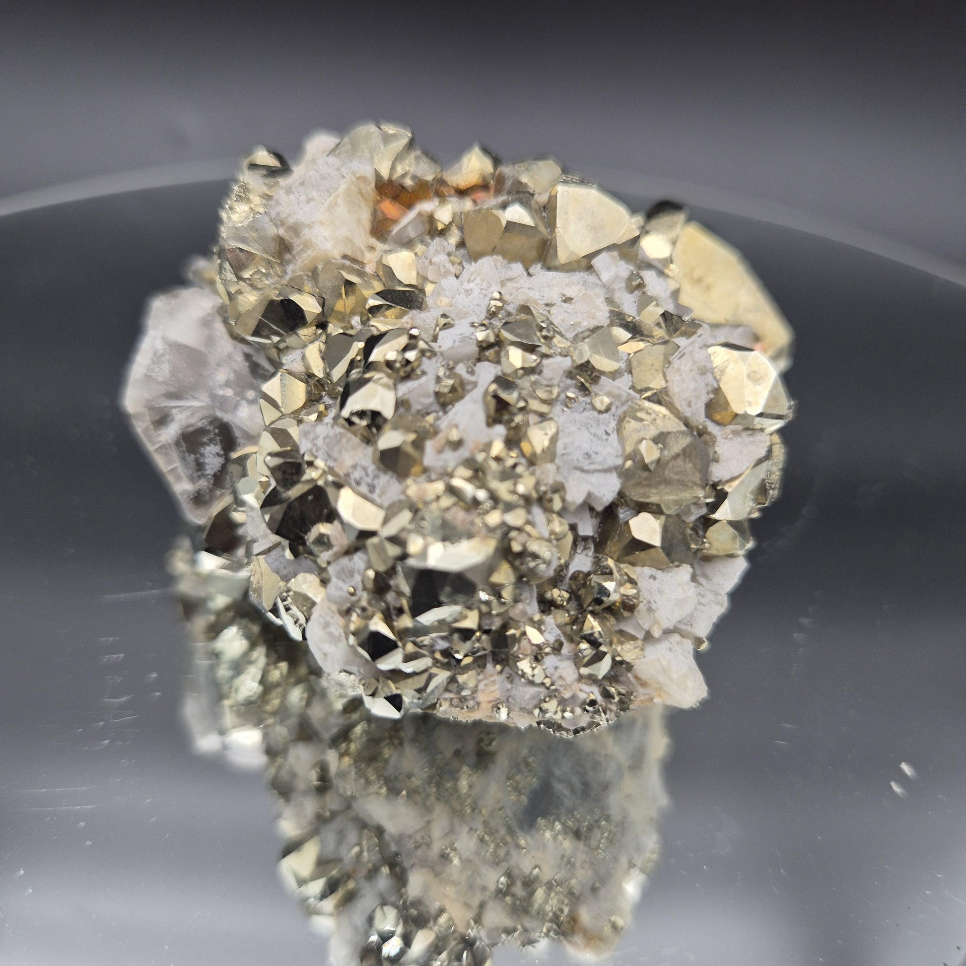 Pyrite with Translucent Dolomite Colombia .87 lbs (13.92 oz) Crystal Hoarder