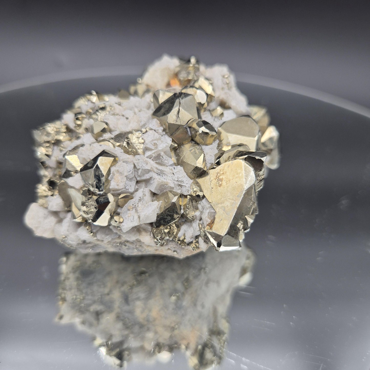 Pyrite with Translucent Dolomite Colombia .87 lbs (13.92 oz) Crystal Hoarder