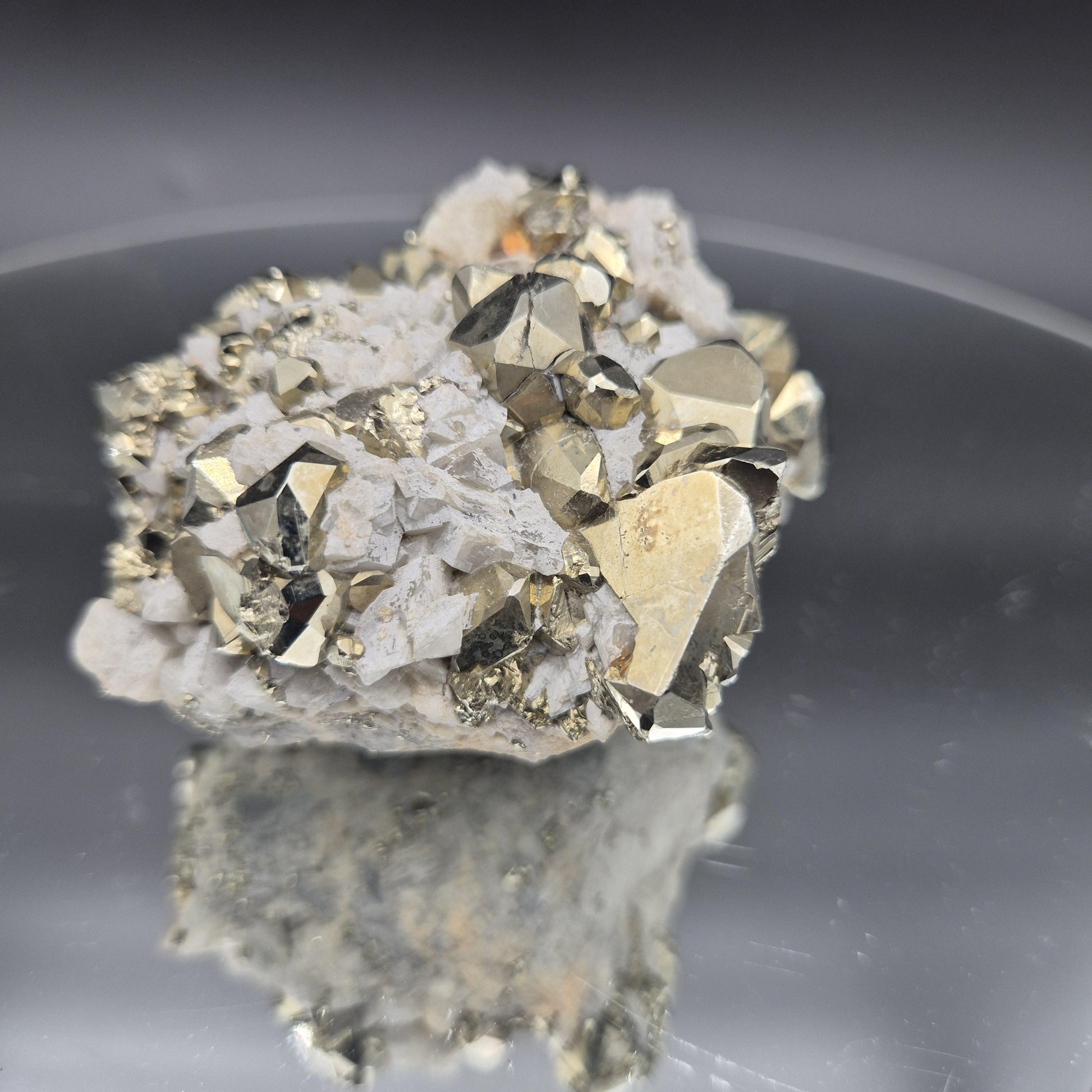 Pyrite with Translucent Dolomite Colombia .87 lbs (13.92 oz) Crystal Hoarder