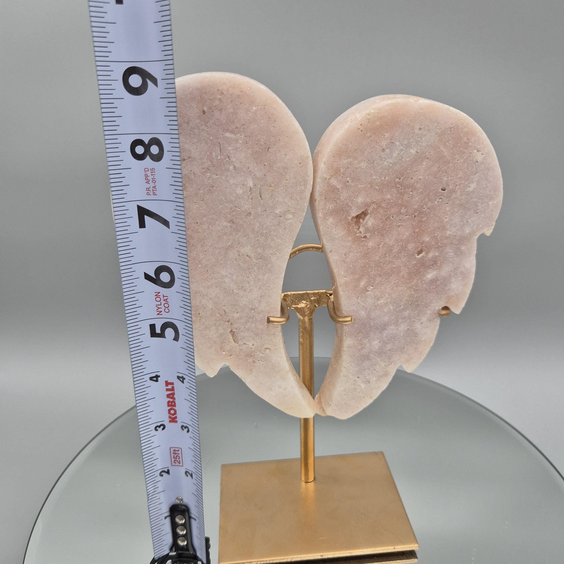 Pink Amethyst Angel Wings - Brazilian Pink Amethyst Display - Natural Crystal Wings - 9in Tall Statement Piece - 2.42 lbs Crystal Hoarder