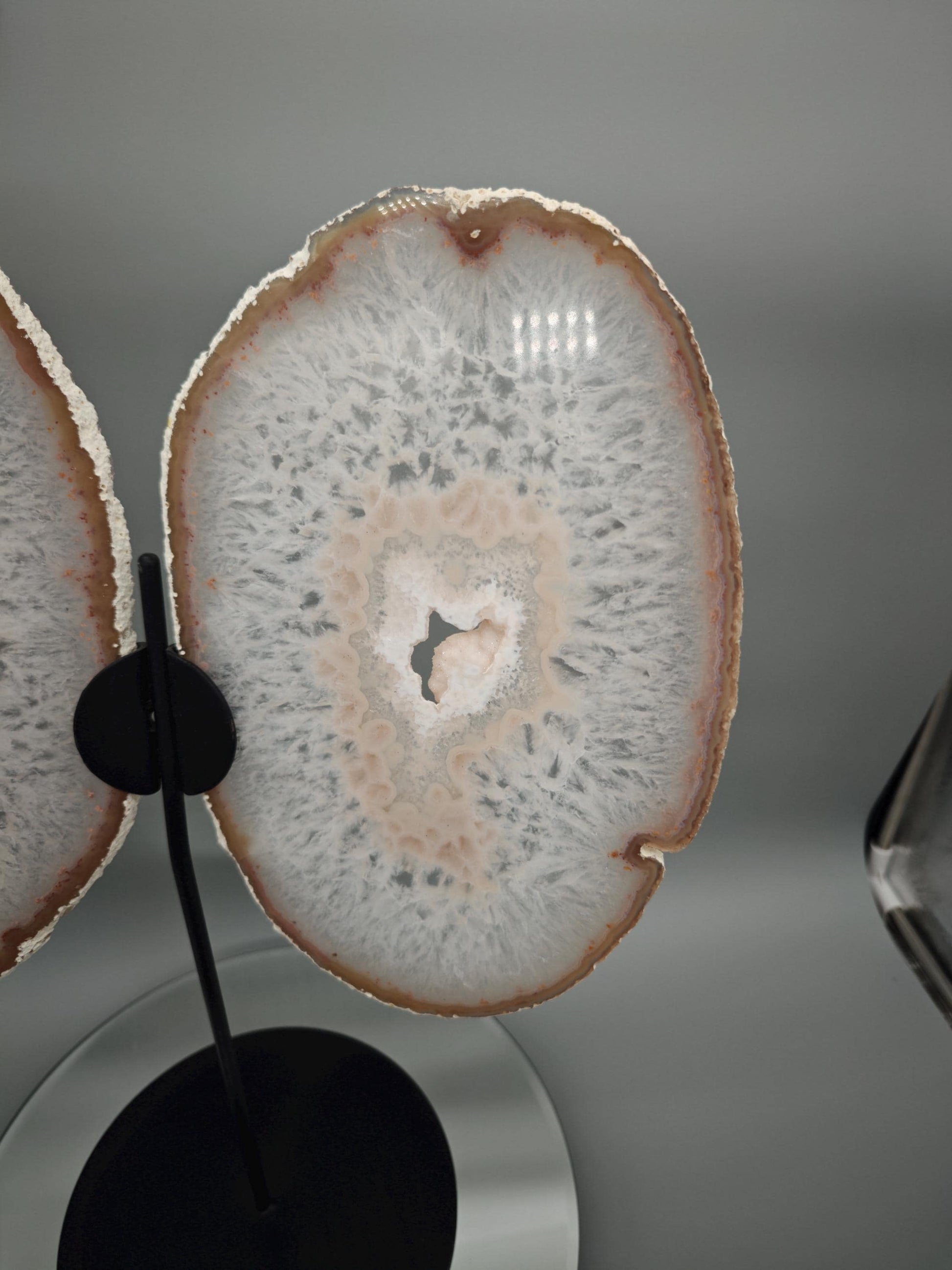 Extra Large Agate Butterfly Wings with Druzy - Backlit Brazilian Agate Display - 18in Crystal Wings Statement Piece - 4.32 lbs Crystal Hoarder
