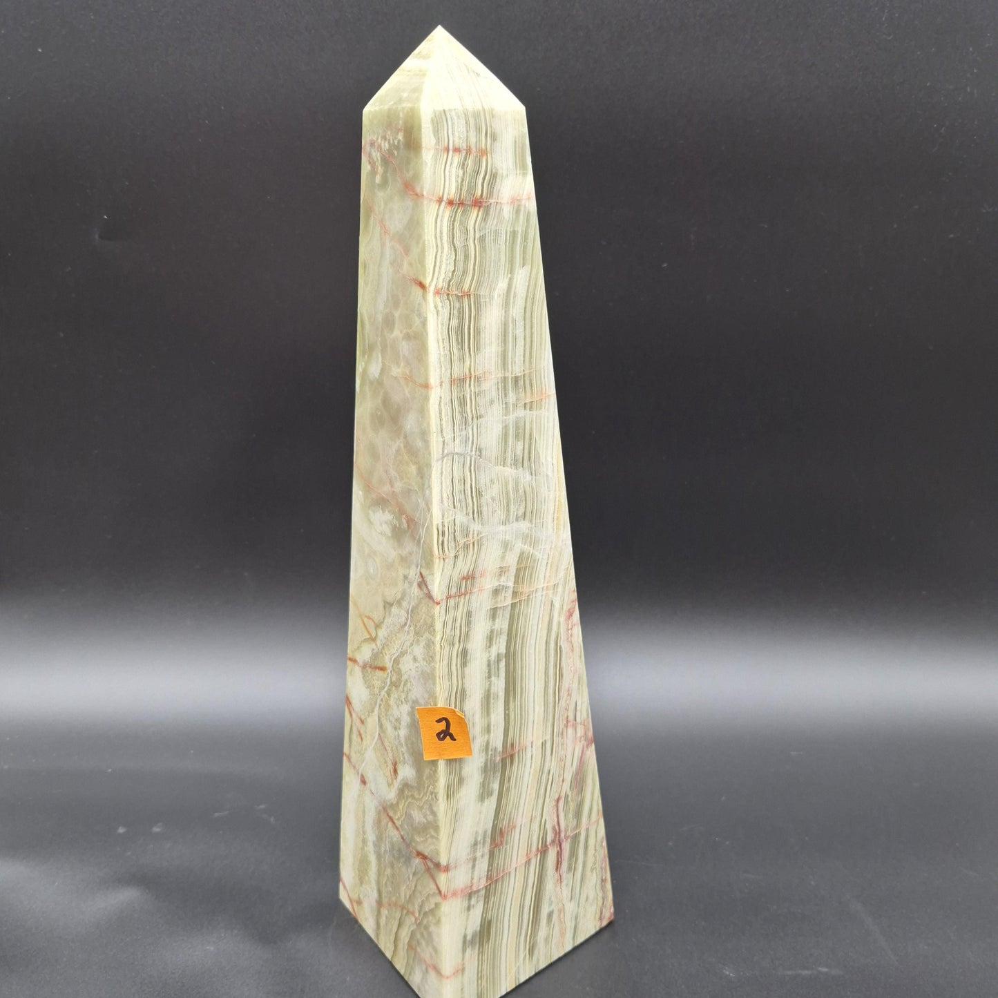 16 inch Polished Green Onyx Crystal Tower | Natural Stone Decor | Collector Specimen |  12lbs Crystal Hoarder