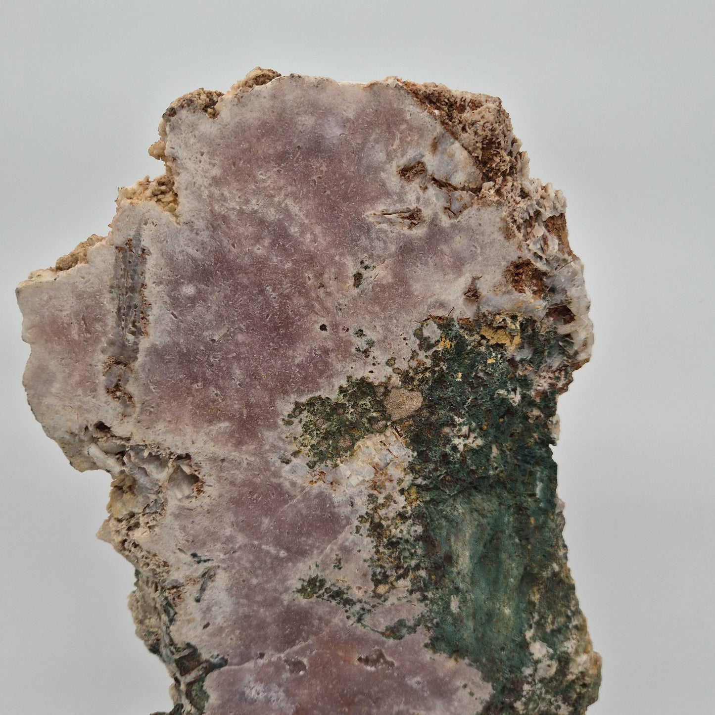 Pink Amethyst Slab on Stand - Brazil | 19in Tall Crystal Display Crystal Hoarder