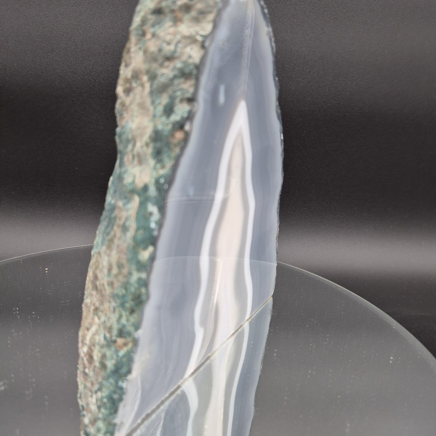 AAA+ Blue Banded Agate Cathedral Brazil 4.83 lbs 7x6x3 Natural Druzy Crystal Geode Decor Crystal Hoarder