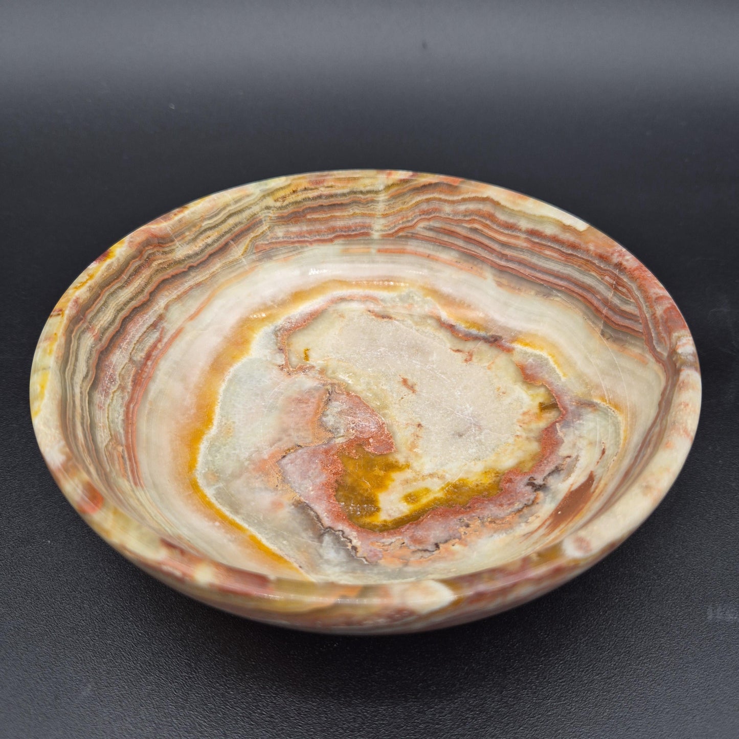 6 inch Polished Green Onyx Bowl | Natural Stone Decorative Bowl | 1 lb | Choose Your Piece Crystal Hoarder