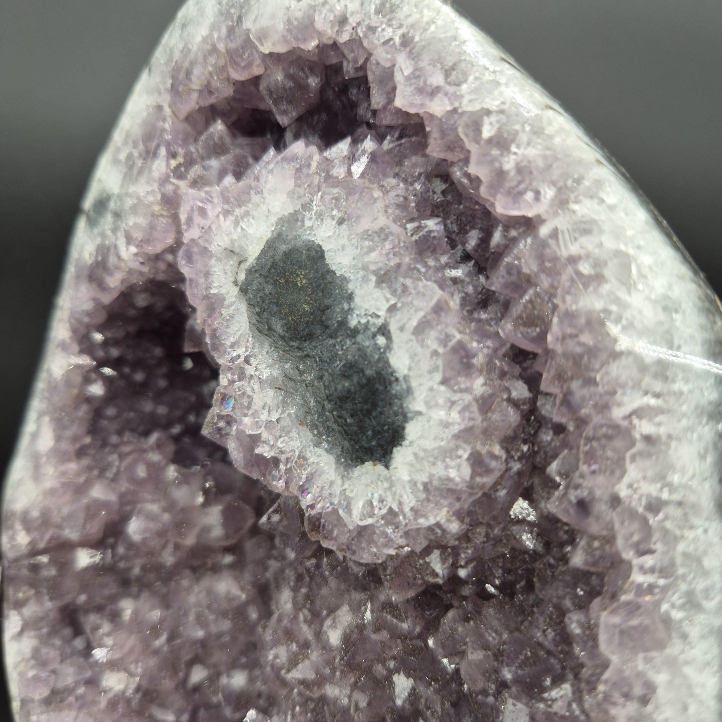 AAA+ Uruguay Amethyst Freeform with Stalactite Eye - 5.7 lbs - 11 x 6in - Druzy Quartz - One of a Kind Statement Piece Crystal Hoarder