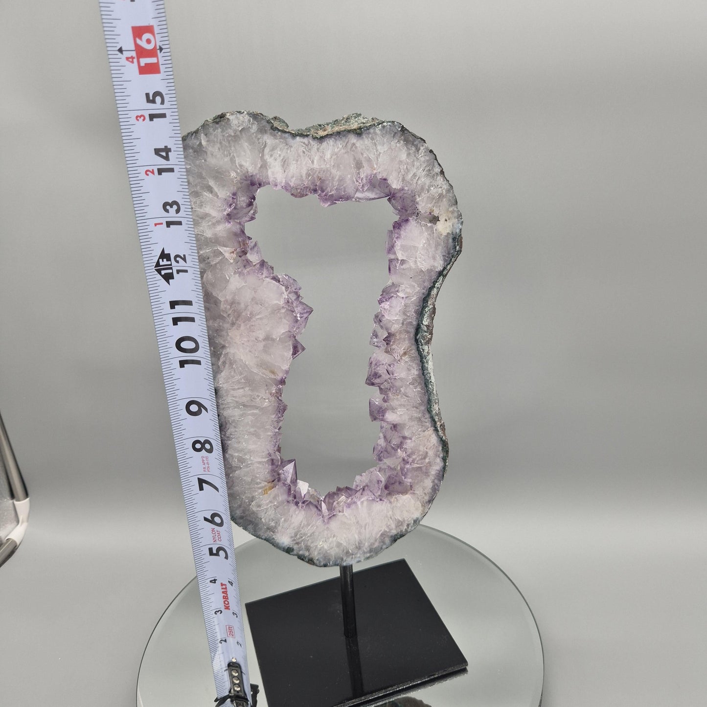 Amethyst Portal from Brazil - 15in Tall Natural Amethyst Crystal Portal  with Stalactite Flower Formation  5.45 lb Crystal Hoarder