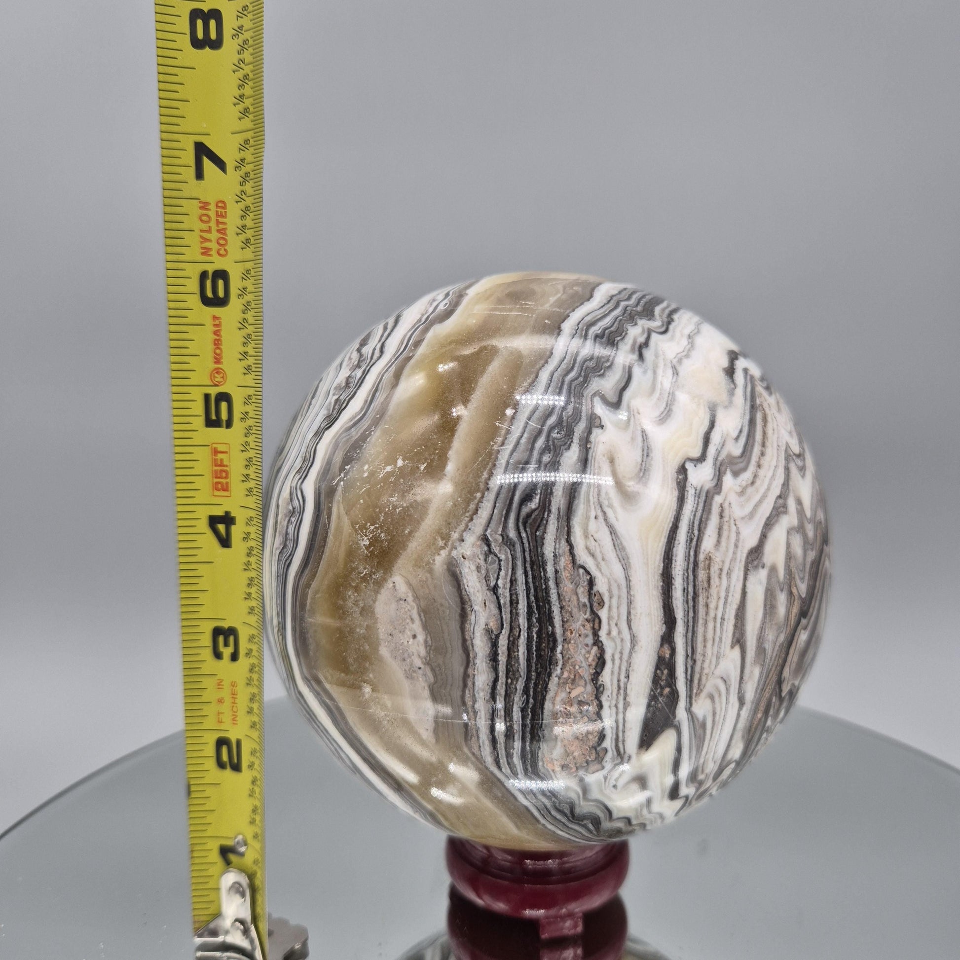 Perfect AAA+ Banded Agate Sphere – 5in Collector Quality Crystal Sphere Crystal Hoarder