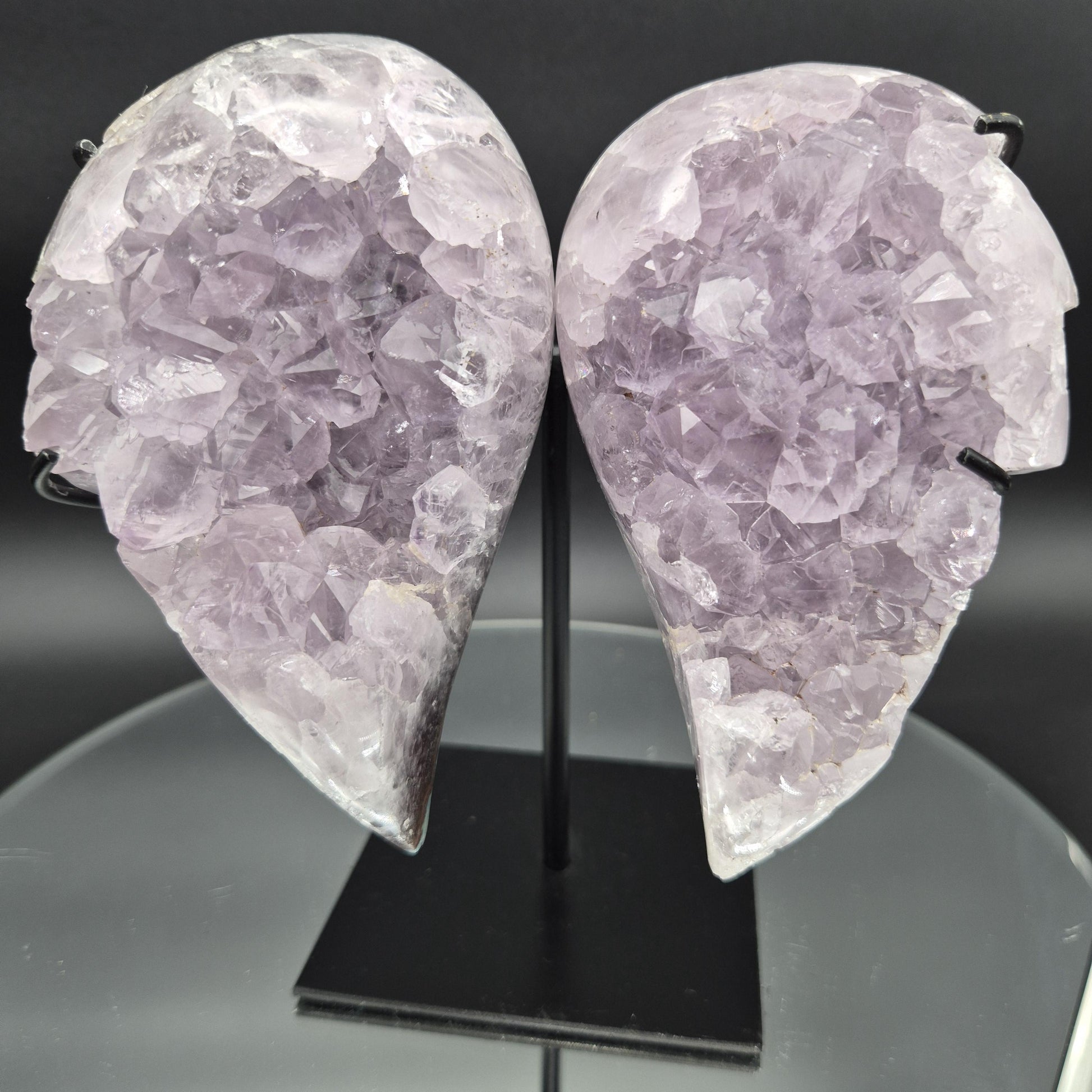 AAA+ Super Rare Amethyst Angel Wings with Green Blue Agate Brazil 7.5x6.5x2.5 4.41 lbs Crystal Hoarder