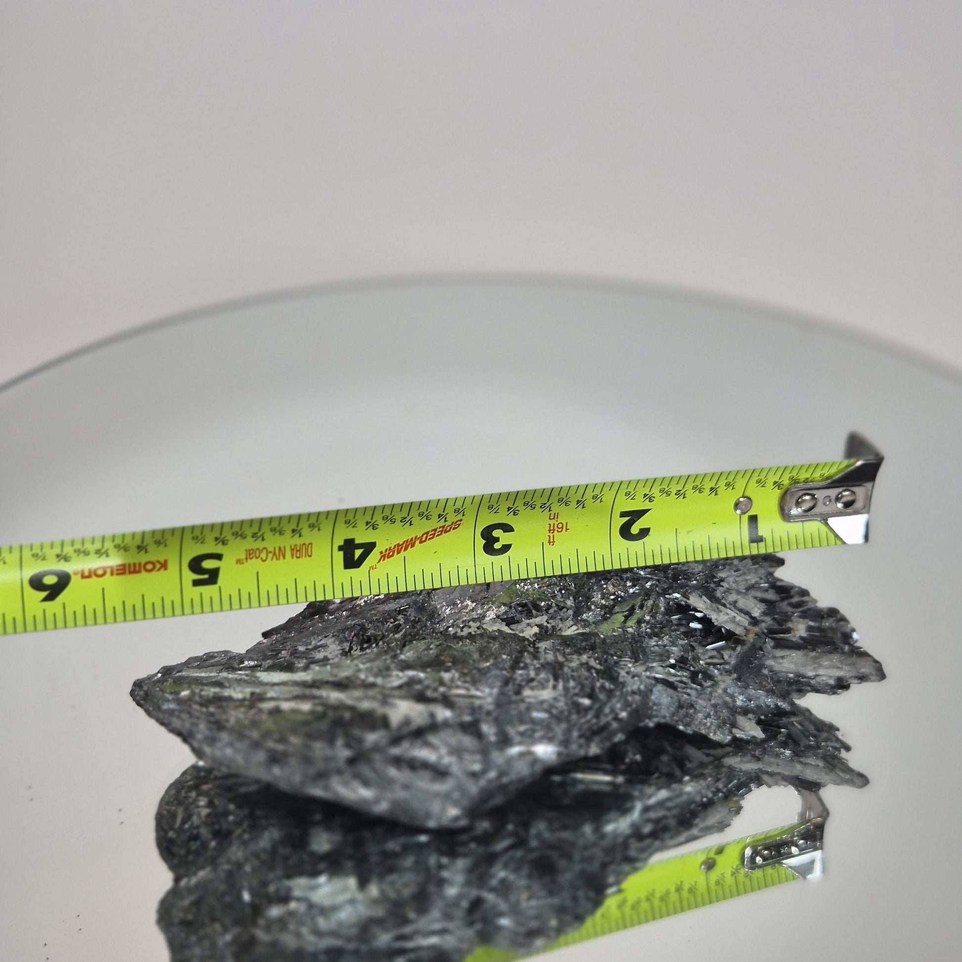 Large Natural Stibnite Crystal Specimen - 14.55 oz, 5.5 x 2.5in - Raw Metallic Mineral Collectible Crystal Hoarder