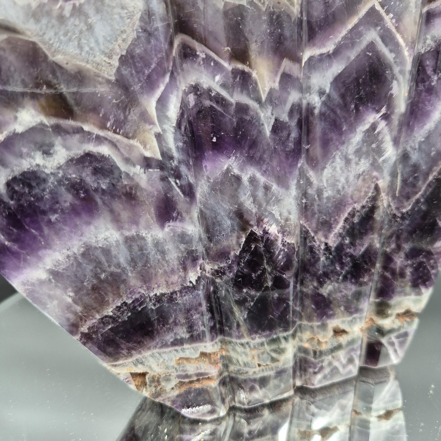 AAA+ Dream Chevron Amethyst 6-Point Adjoined Tower - 5.32 lbs - 9 x 8.5in - Rare One of a Kind Crystal Formation Crystal Hoarder