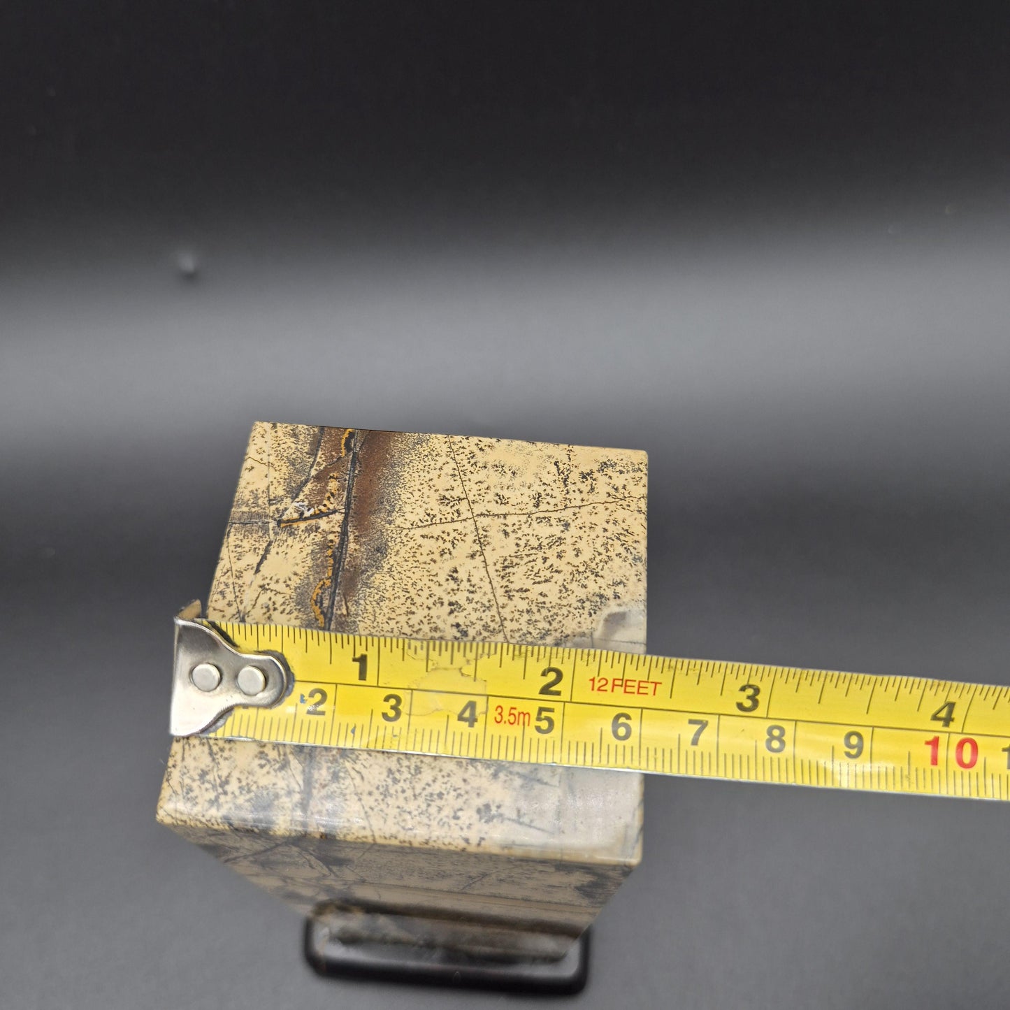 AAA+ Picture Jasper on Wood Base | Natural Scenic Stone Display | 3.37 lbs Crystal Hoarder