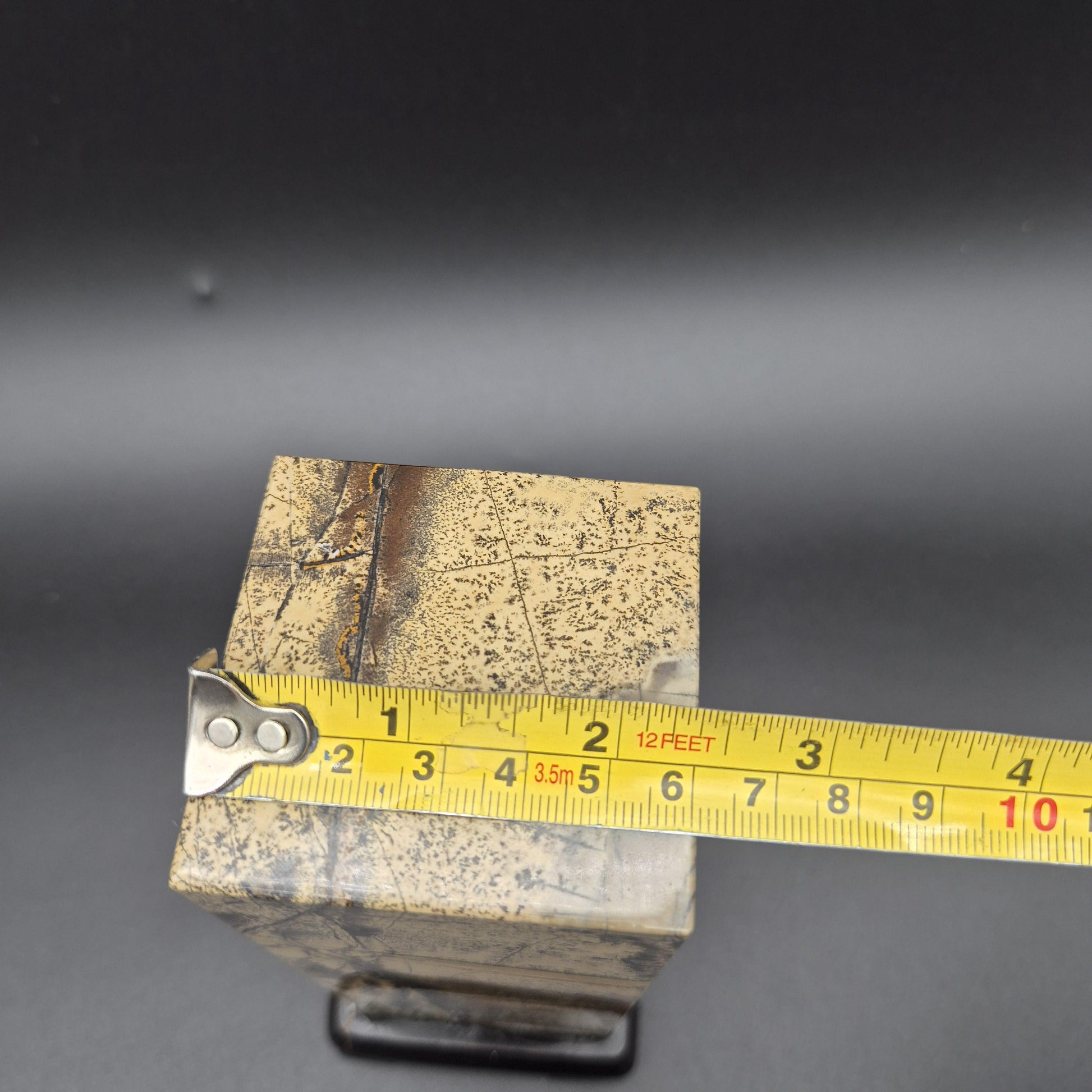 AAA+ Picture Jasper on Wood Base | Natural Scenic Stone Display | 3.37 lbs Crystal Hoarder