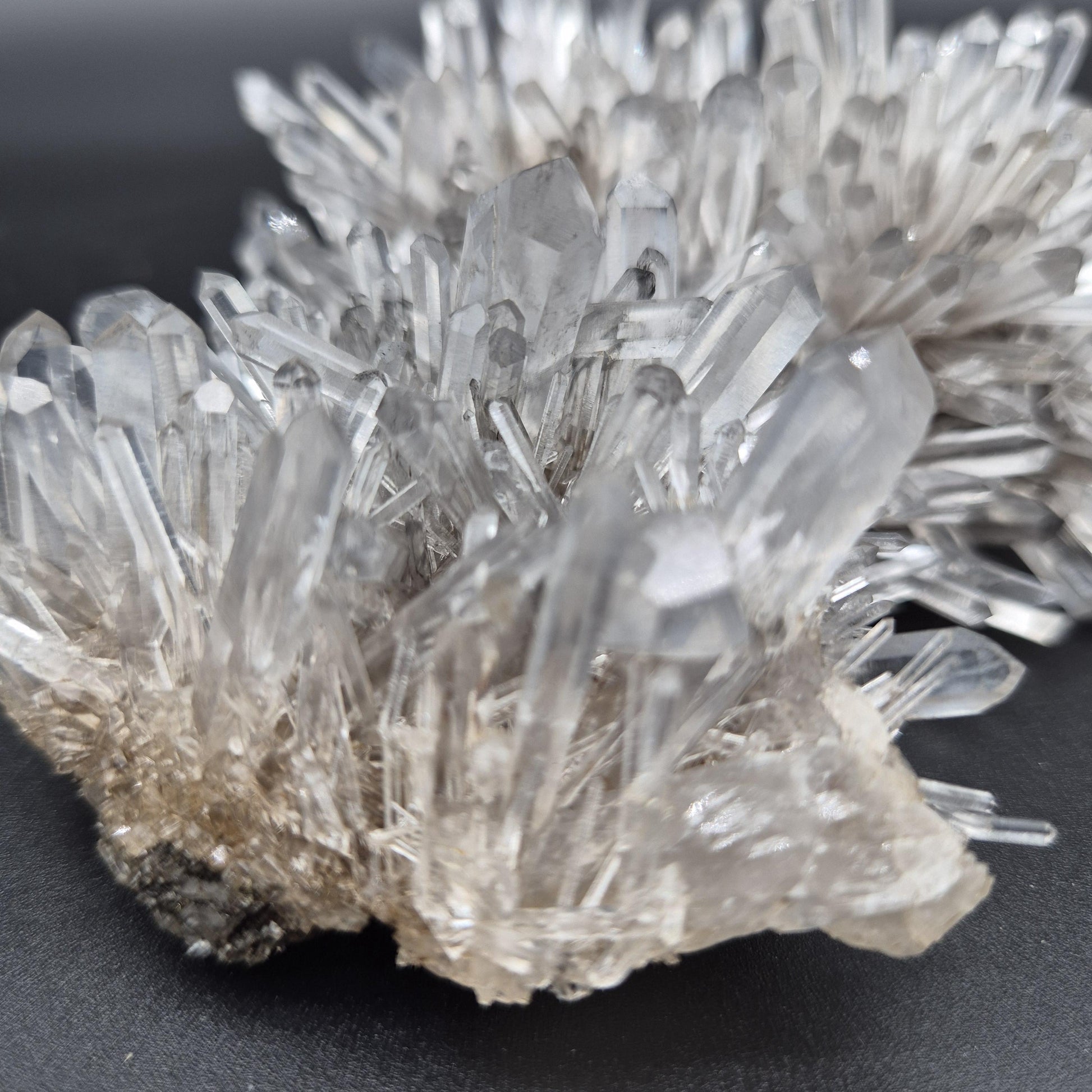 Rare DOW Chrysanthemum Lemurian Quartz Cluster with Pyrite Colombia 0.81 lbs Crystal Hoarder Crystal Hoarder