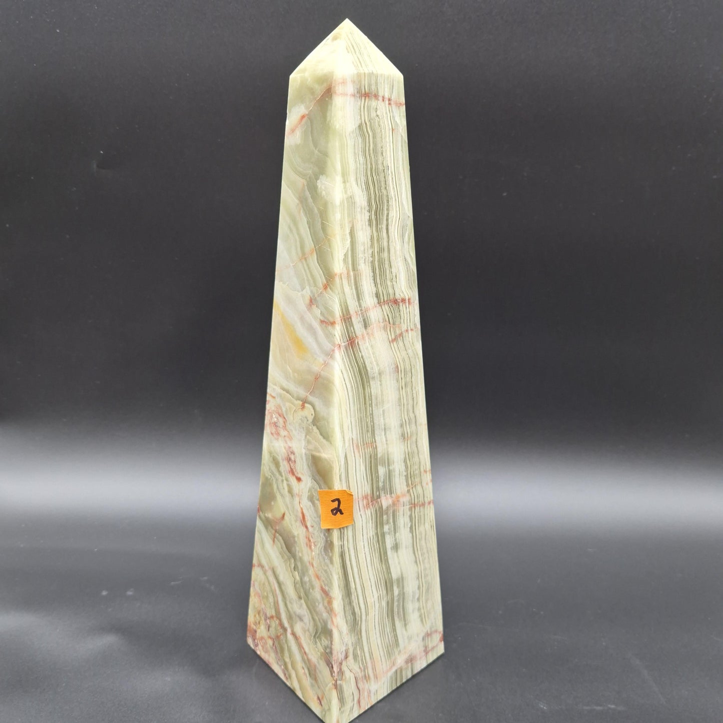 16 inch Polished Green Onyx Crystal Tower | Natural Stone Decor | Collector Specimen |  12lbs Crystal Hoarder