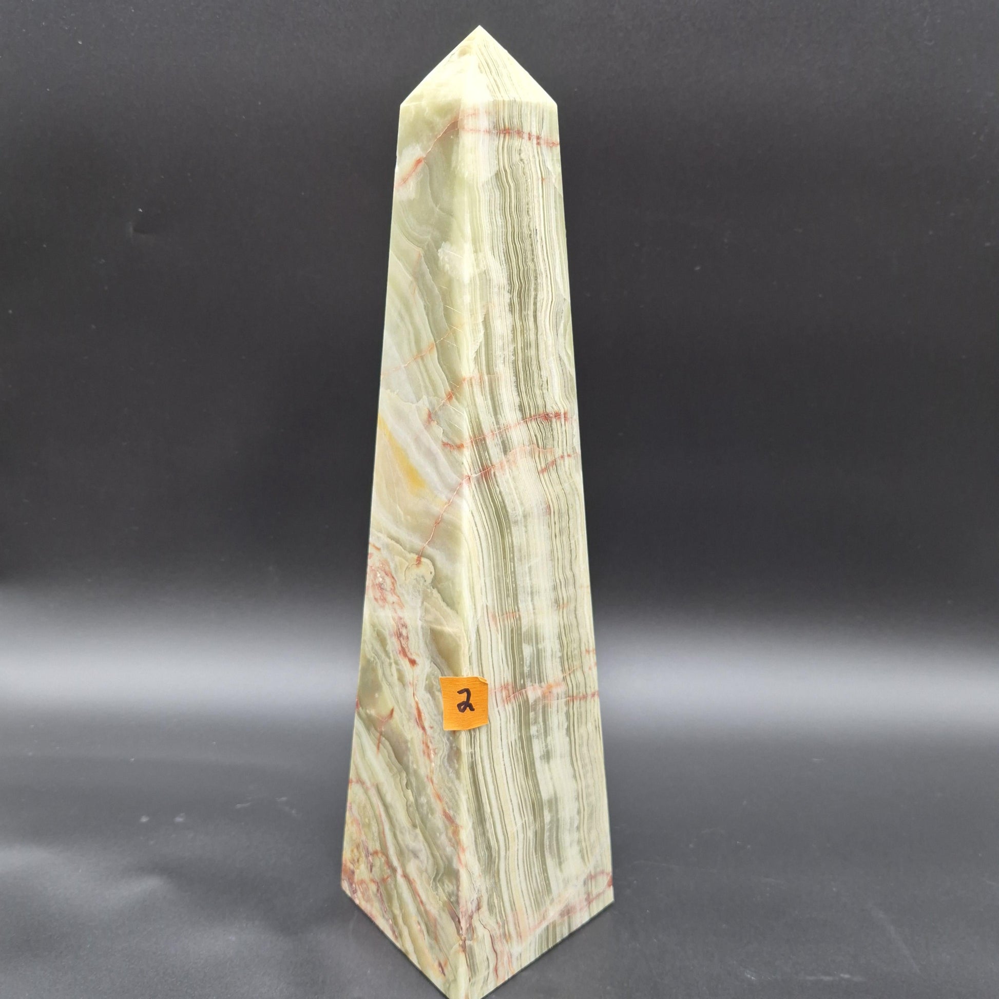 16 inch Polished Green Onyx Crystal Tower | Natural Stone Decor | Collector Specimen |  12lbs Crystal Hoarder