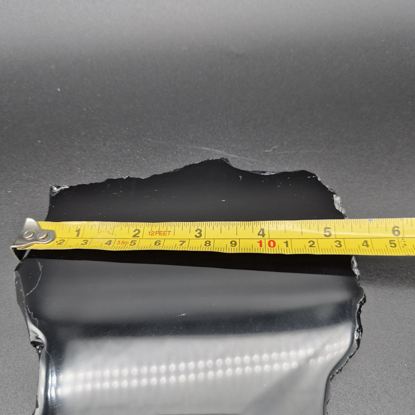 Black Obsidian Scrying Mirror 9x5 inch | Live Edge Polished Volcanic Glass Divination Mirror | 1.5 lbs Crystal Hoarder