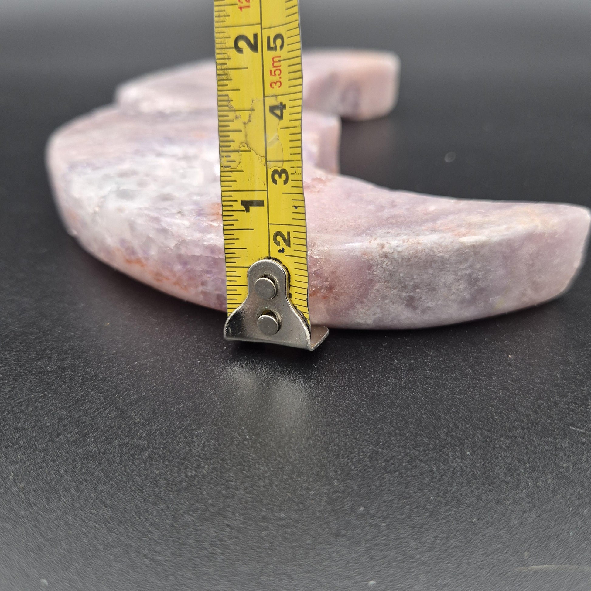 AAA+ Druzy Pink Amethyst Crescent Moon Face Carving | Brazilian Crystal Display | .95 lbs Crystal Hoarder