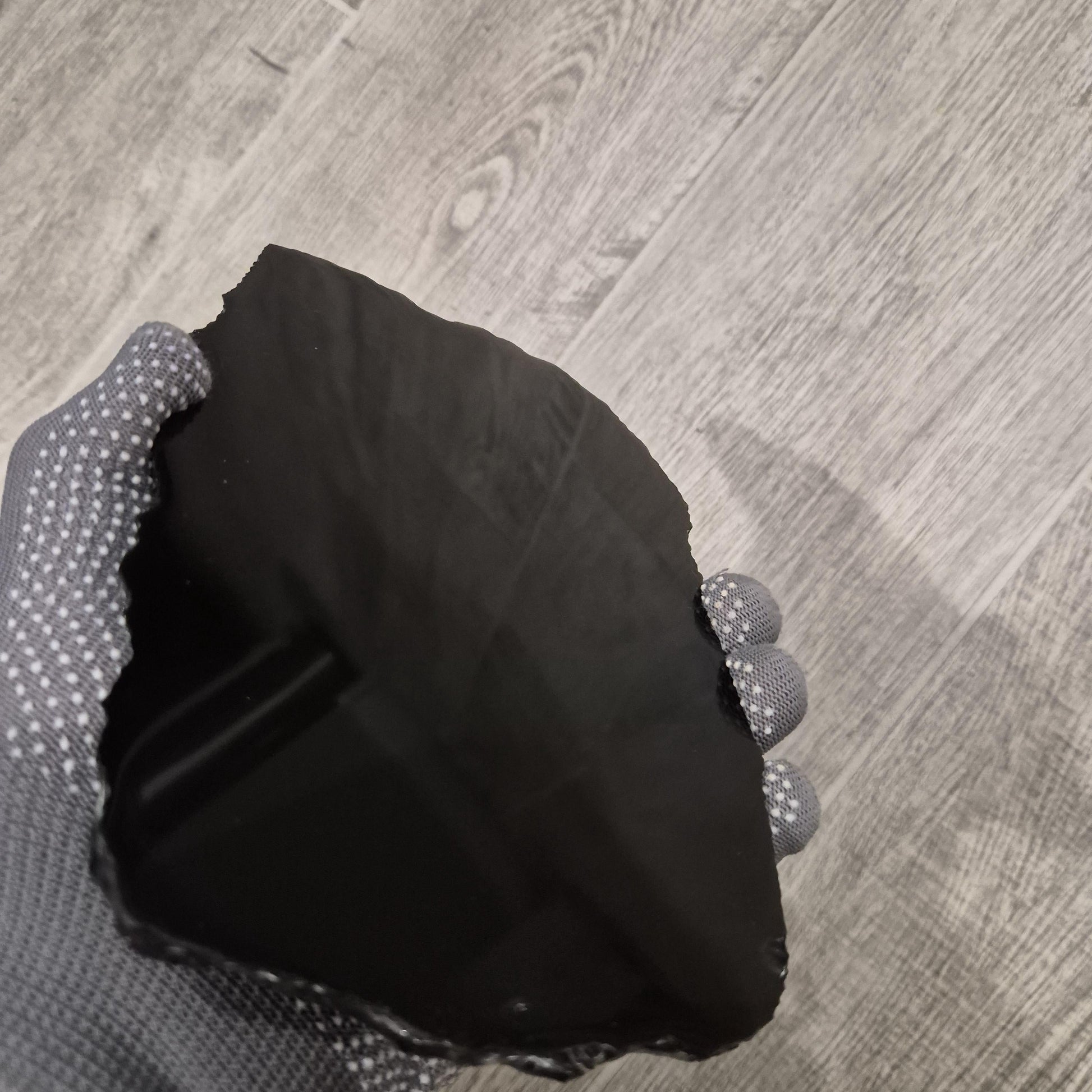 Black Obsidian Scrying Mirror 7.5x5 inch | Live Edge Polished Volcanic Glass Divination Mirror | 1.19 lbs Crystal Hoarder