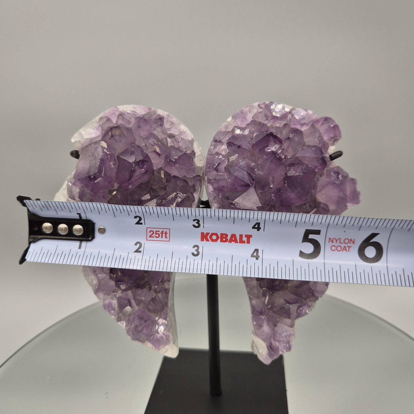 AAA+ Amethyst Angel Wings - Large Crystal Points - Brazilian Amethyst Display - 7in Tall Natural Crystal - 2.42 lbs Crystal Hoarder