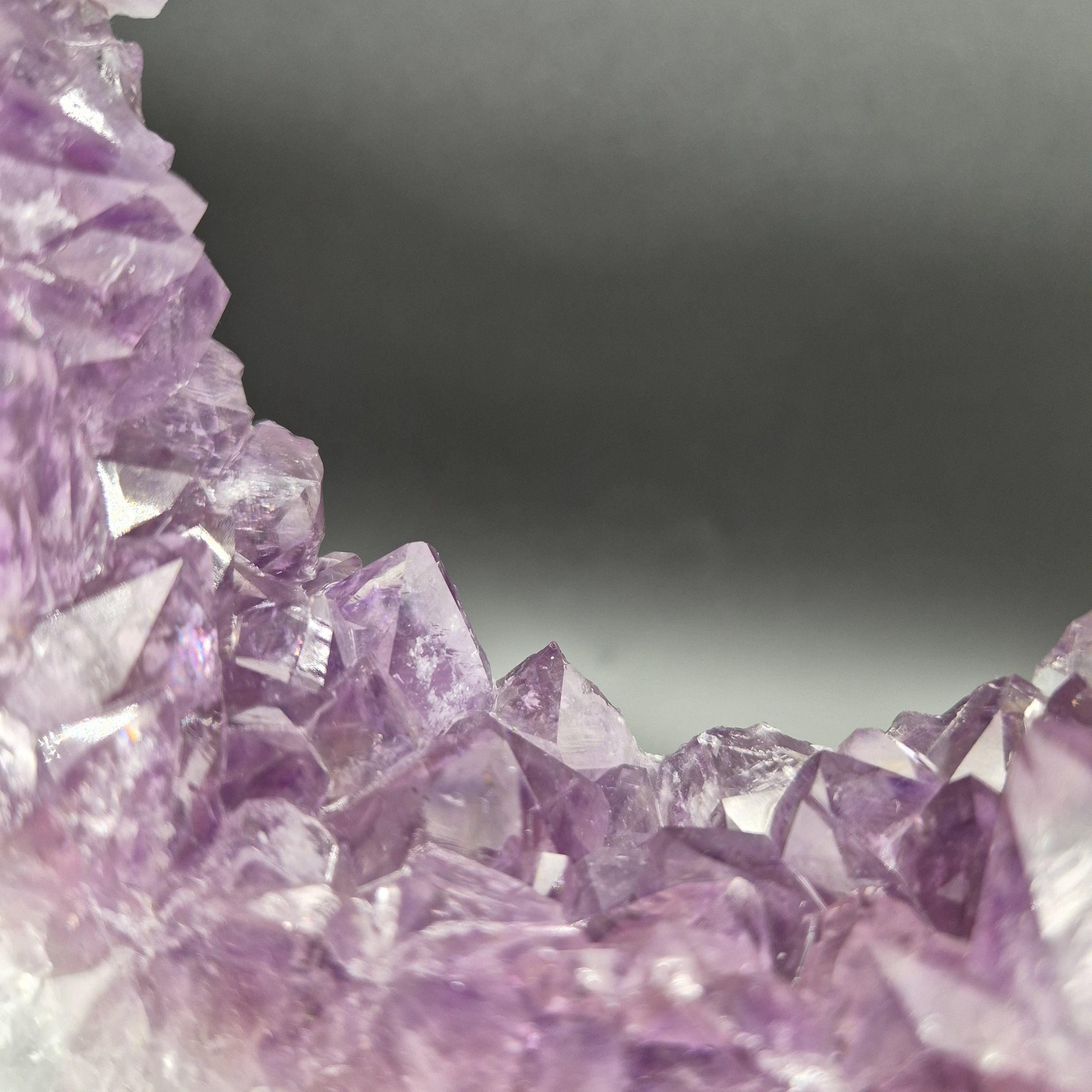 AAA+ Super Rare Amethyst Portal with UV Reactive Calcite Blue Agate 10.5x7.5x1.5 5.12 lbs Brazil Crystal Hoarder