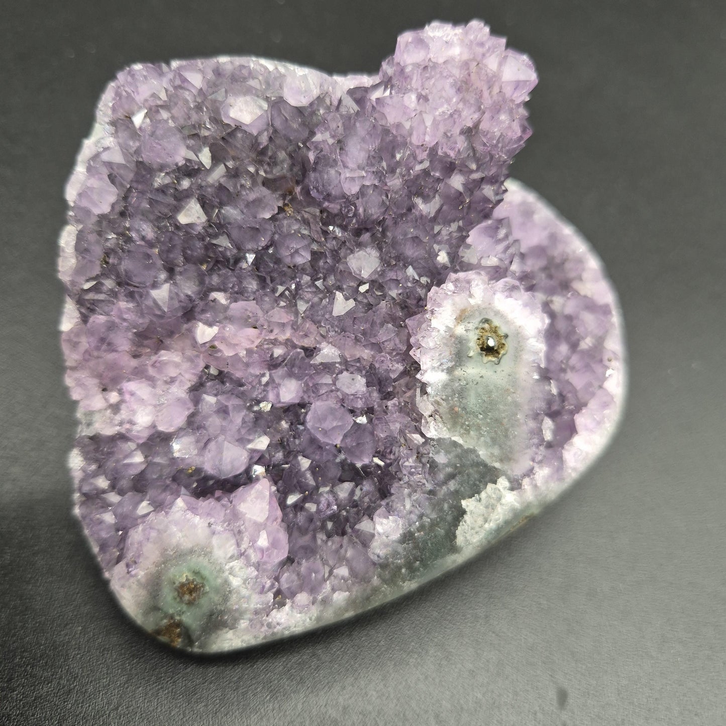 Mini Mountain Amethyst with Stalactite - Uruguay Crystal Specimen - 4 x 3.5in - 1.45 lbs - Natural Collector Display Crystal Hoarder
