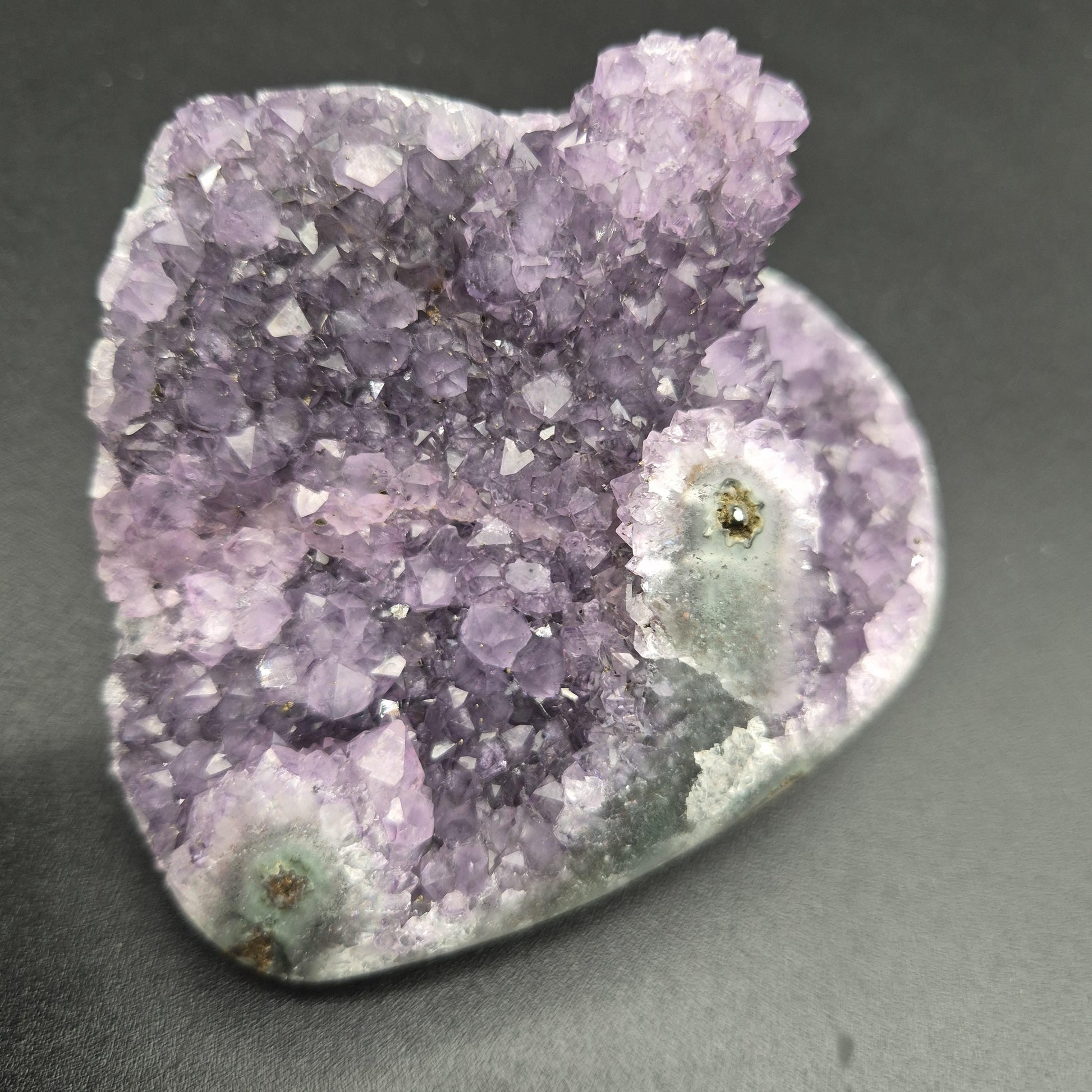 Mini Mountain Amethyst with Stalactite - Uruguay Crystal Specimen - 4 x 3.5in - 1.45 lbs - Natural Collector Display Crystal Hoarder