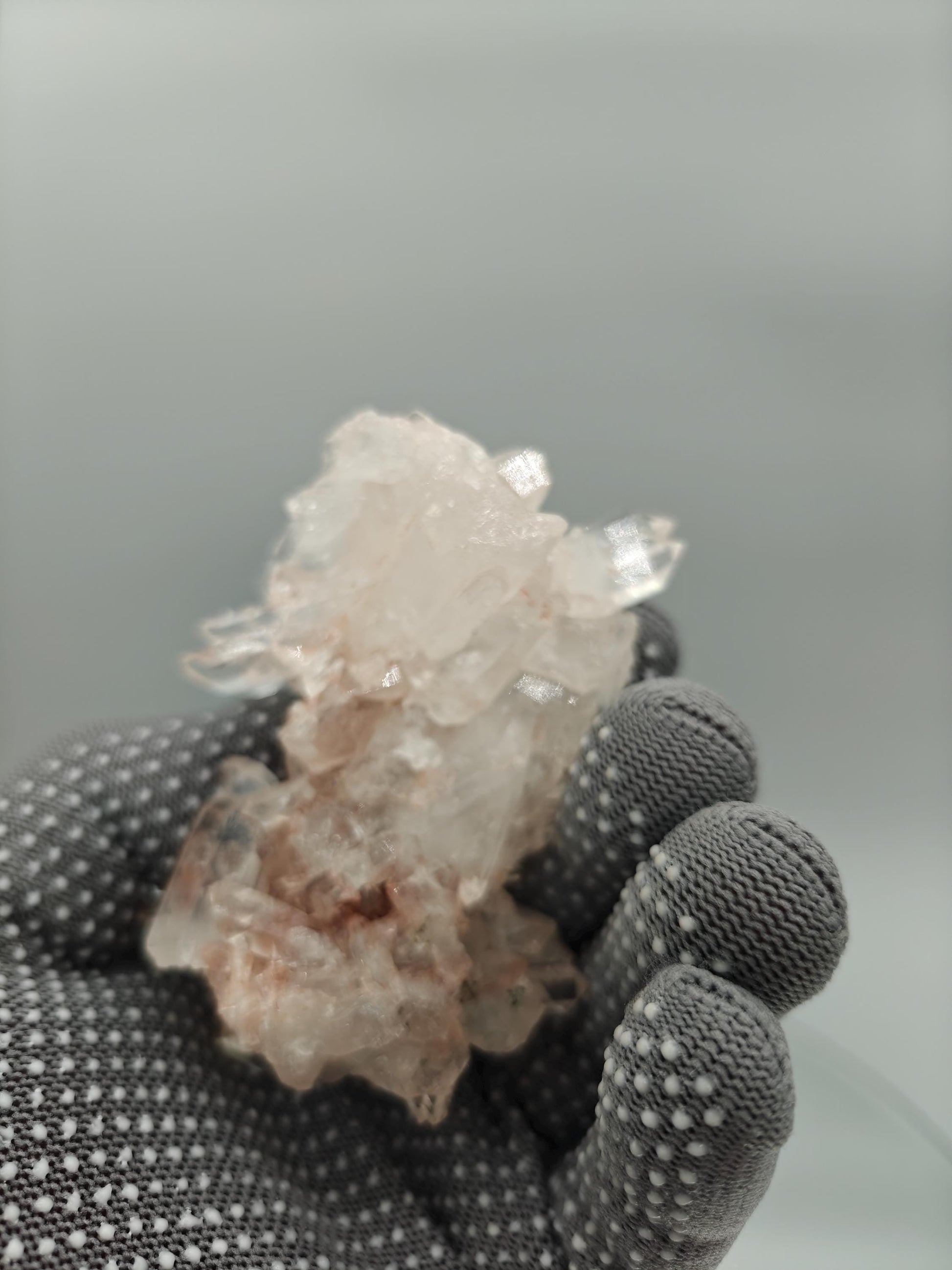 AAA+ Pink Lemurian Quartz Floater Cluster | Water Clear Perfect Points | Colombia Crystal Hoarder