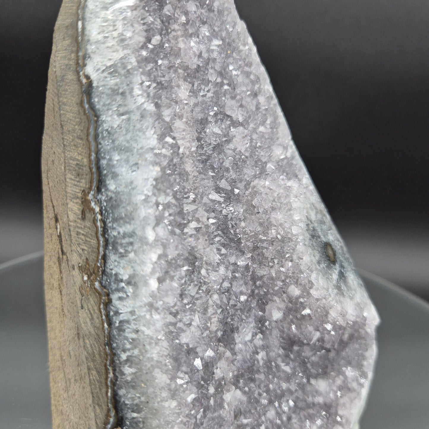 AAA+ Uruguay Lavender Amethyst Cathedral with Stalactite Eye - 3.8 lbs - 6.5 x 4.5in -  Druzy Quartz Crystal Hoarder