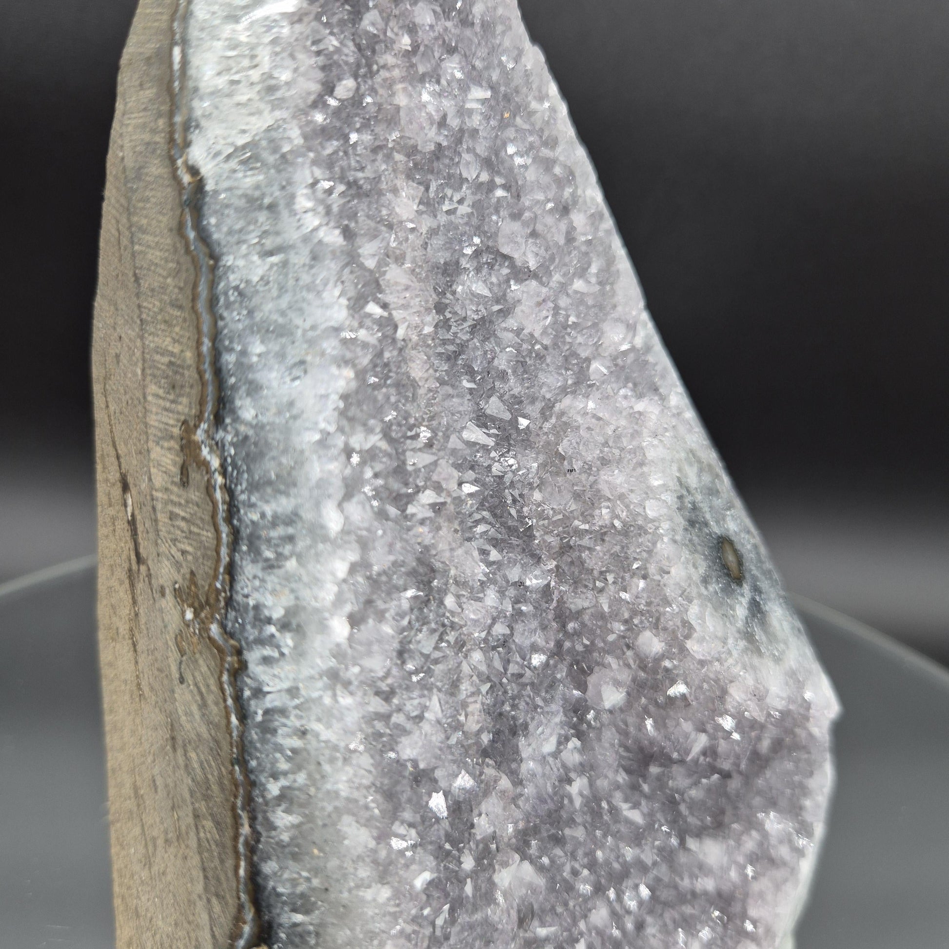 AAA+ Uruguay Lavender Amethyst Cathedral with Stalactite Eye - 3.8 lbs - 6.5 x 4.5in -  Druzy Quartz Crystal Hoarder