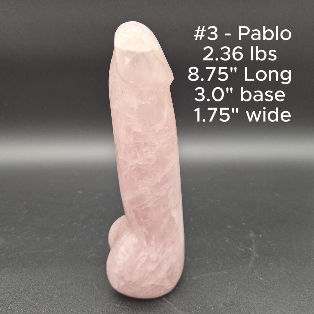 Hand Carved Rose Quartz Penis Sculpture Collection “Meet the P’s” | Pink Crystal Statement Decor | Unique Gift Idea Crystal Hoarder