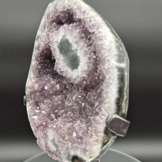 AAA+ Uruguay Amethyst Freeform with Stalactite Eye - 5.7 lbs - 11 x 6in - Druzy Quartz - One of a Kind Statement Piece Crystal Hoarder