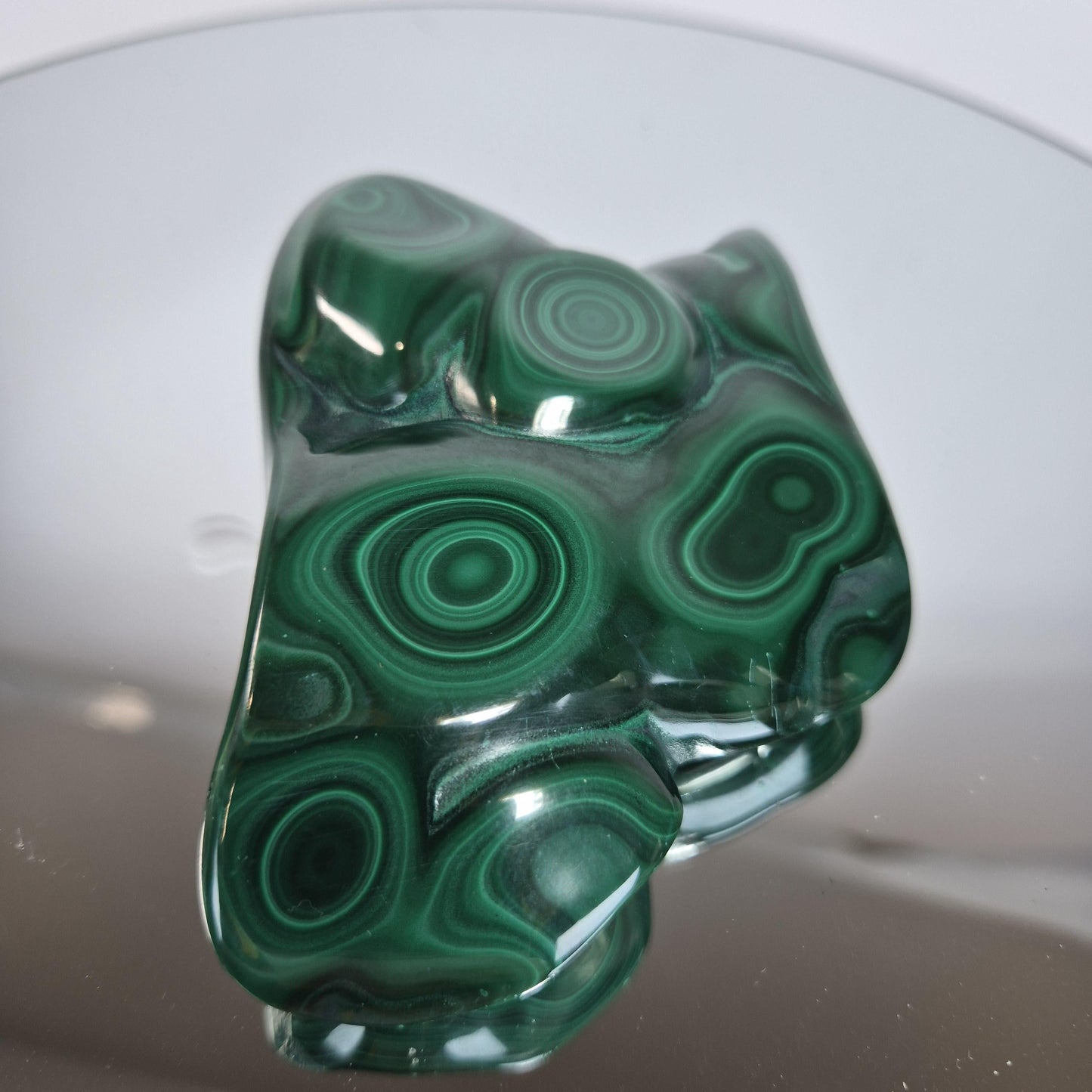 Polished Malachite from Congo - 1.07 lbs - Collector Grade Display Stone - AAA+ Quality Crystal Hoarder