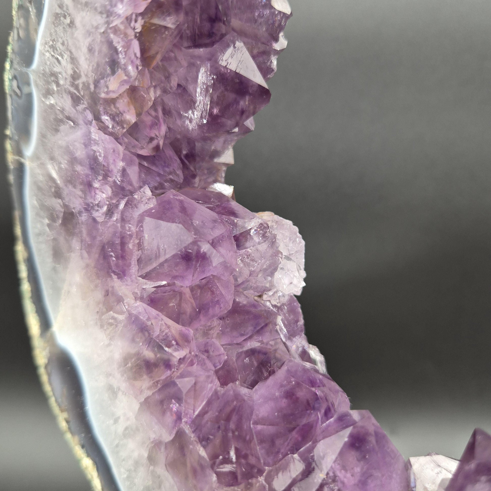 AAA+ Super Rare Amethyst Portal with UV Reactive Calcite Quartz Sugar Hematite Blue Agate Brazil 5.73lbs 10x7x1.5 inches Crystal Hoarder